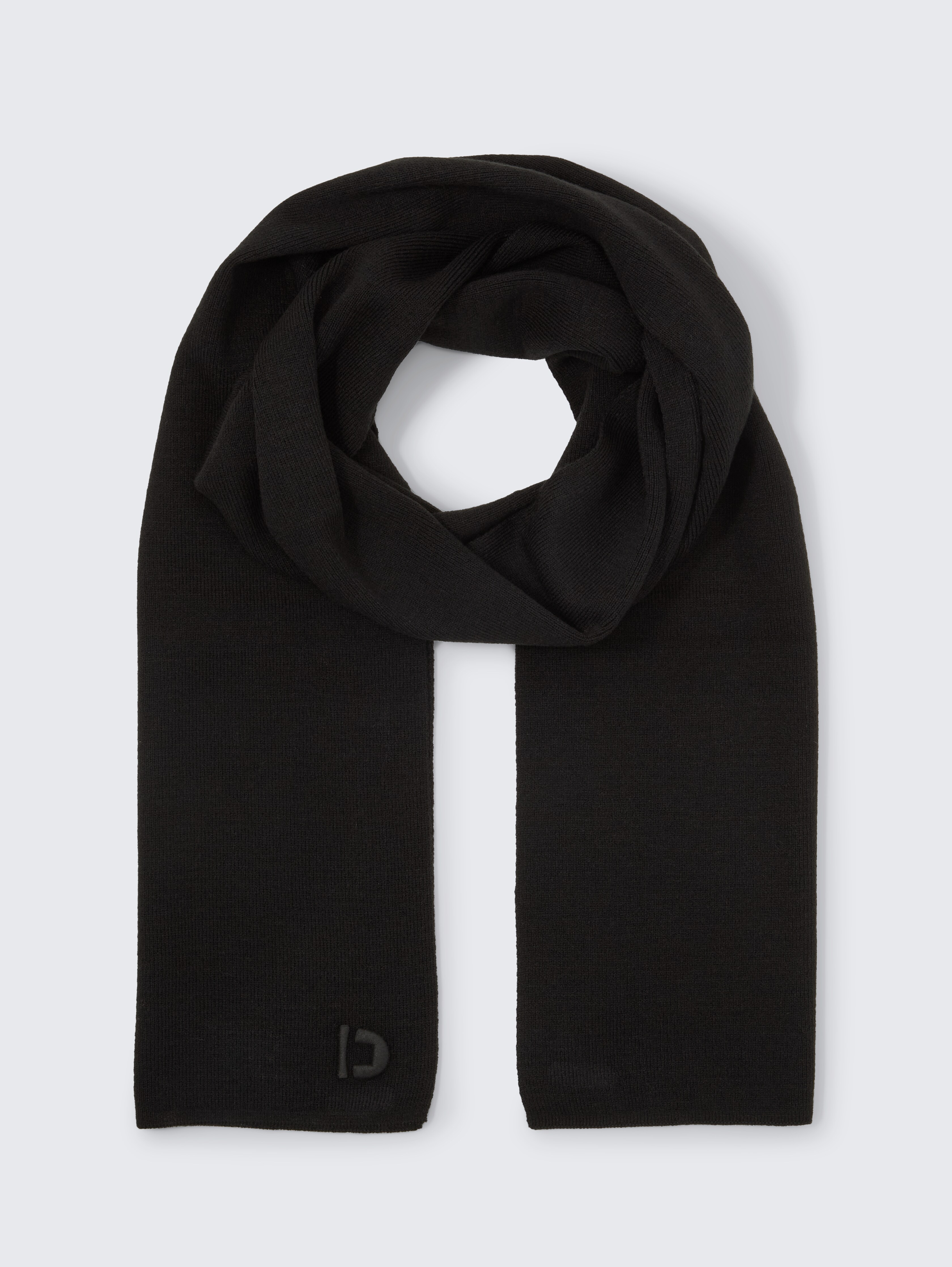 Basic Schal mit Logo-Stickerei von Denim Male, Black