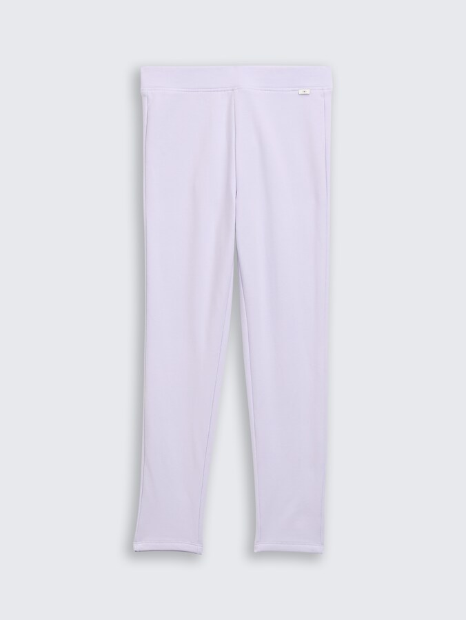 Basic leggings met zachte voering door Mini Girls, light lavender