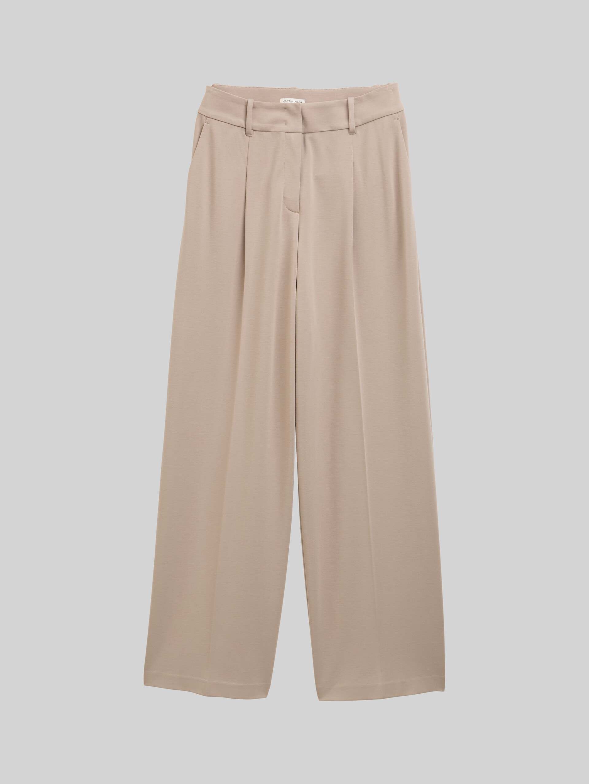 TTLEA broek met wijde pijpen - soft taupe grey - Product vooraanzicht