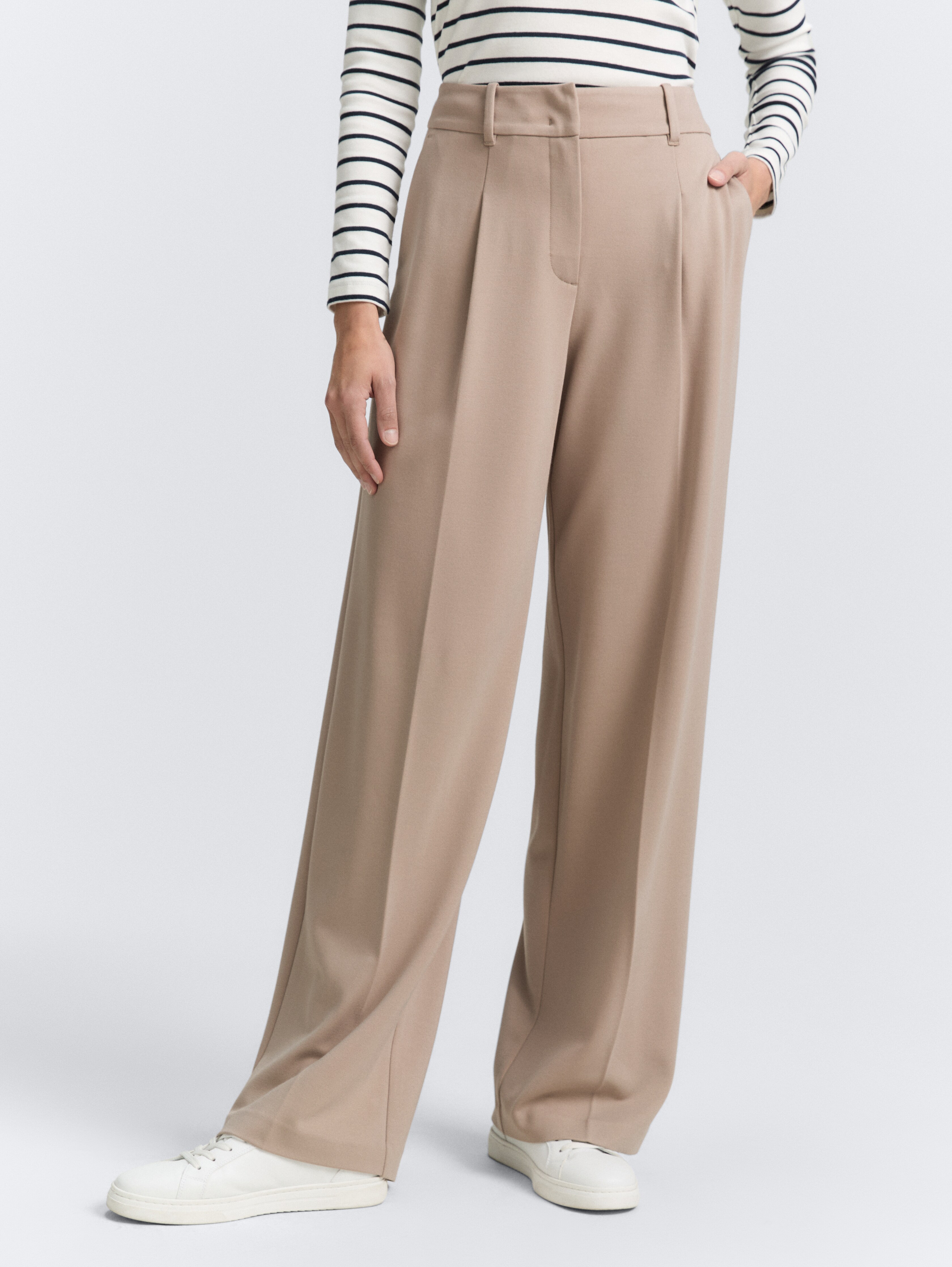TTLEA Wide Leg Hose von Women, soft taupe grey