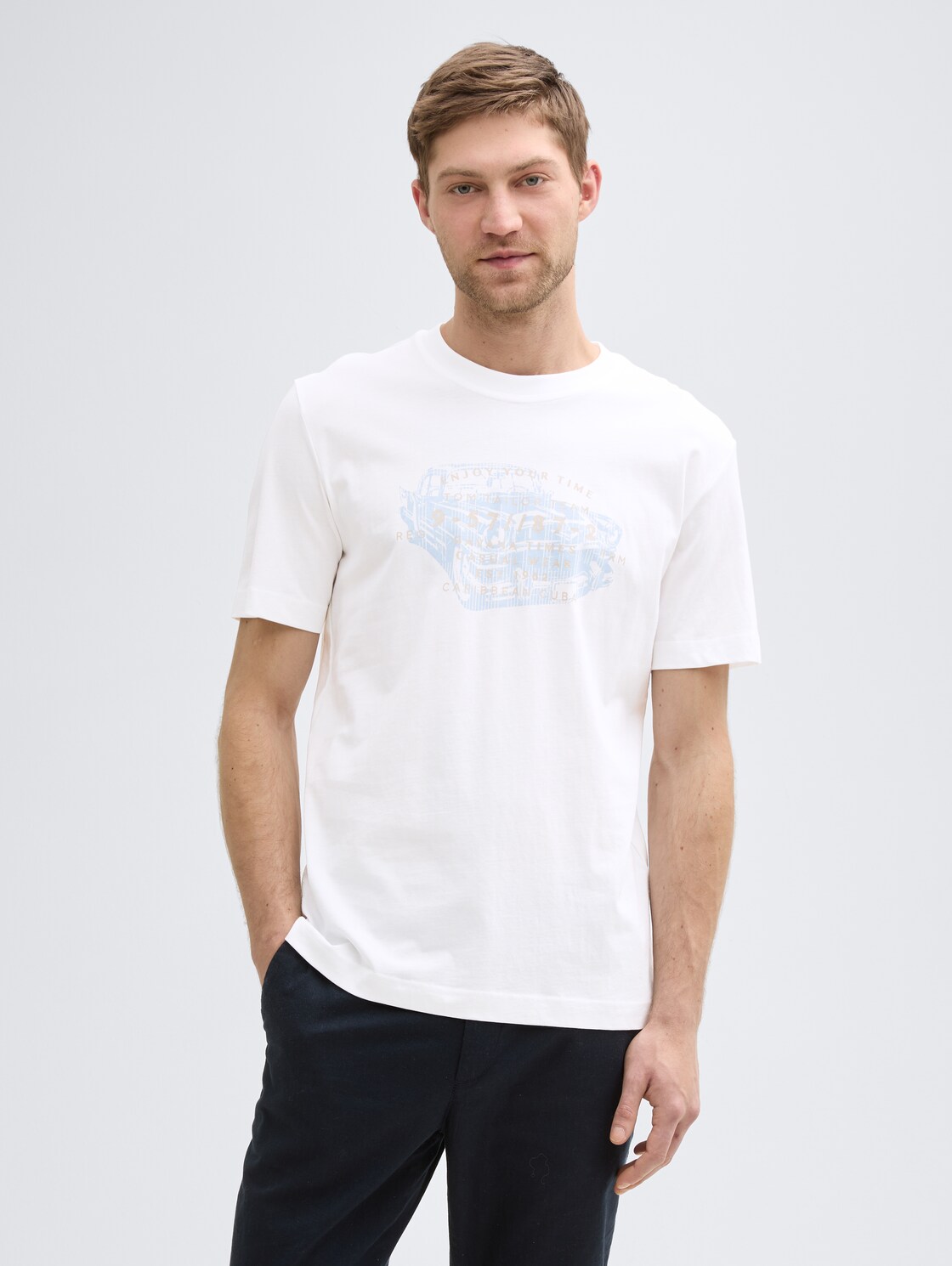 T-Shirts im 2er-Pack - Tarmac Grey - Ausschnitt Model-Vorderansicht