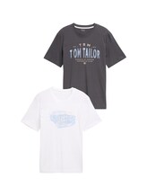 Geselecteerd, T-shirts in 2-pack door Tom Tailor, zwart