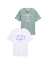 Niet geselecteerd, T-shirts in 2-pack door , groen