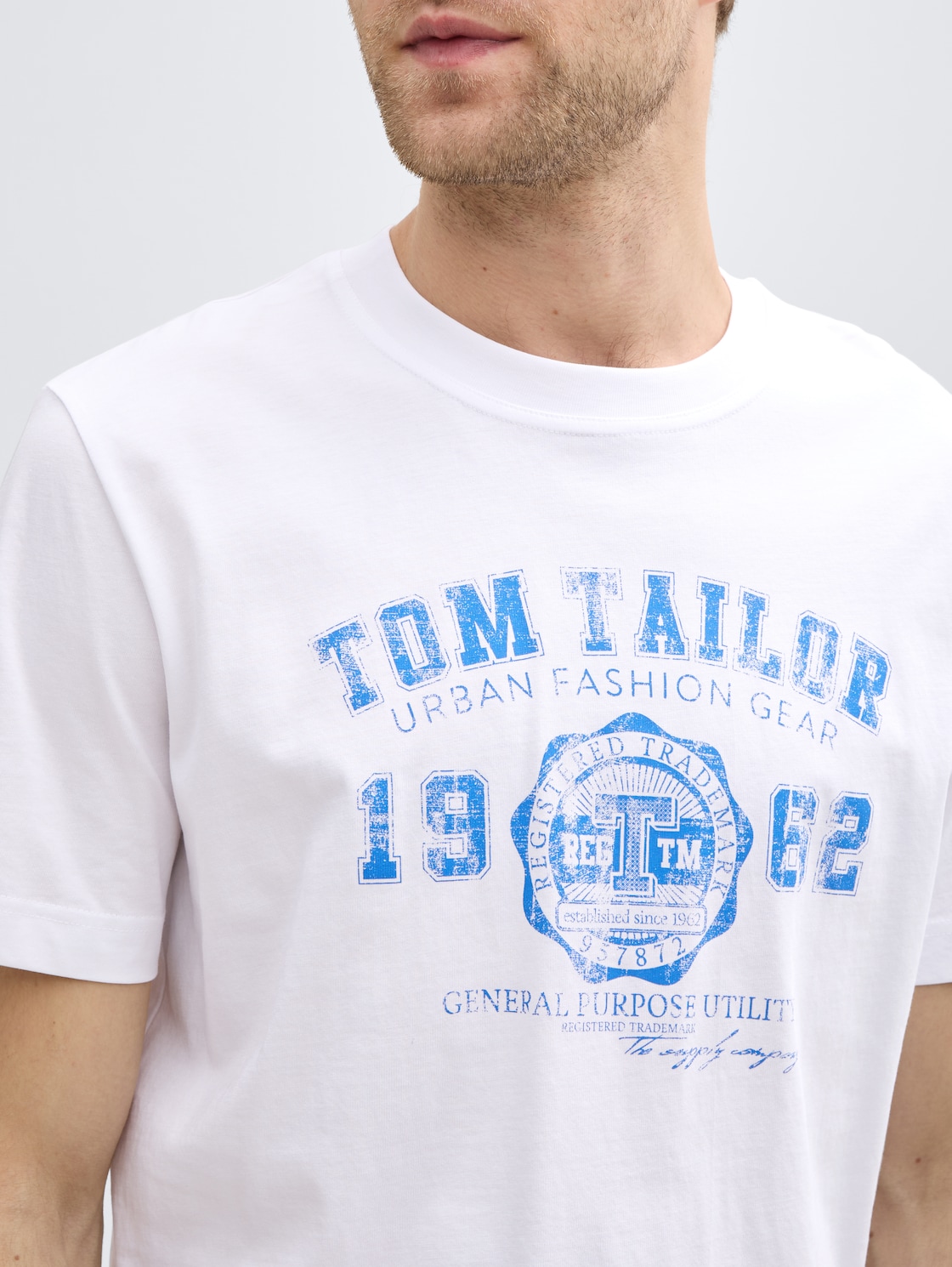 T-Shirts im 2er-Pack - Dark Smoke Green - Detail-Model-Ansicht