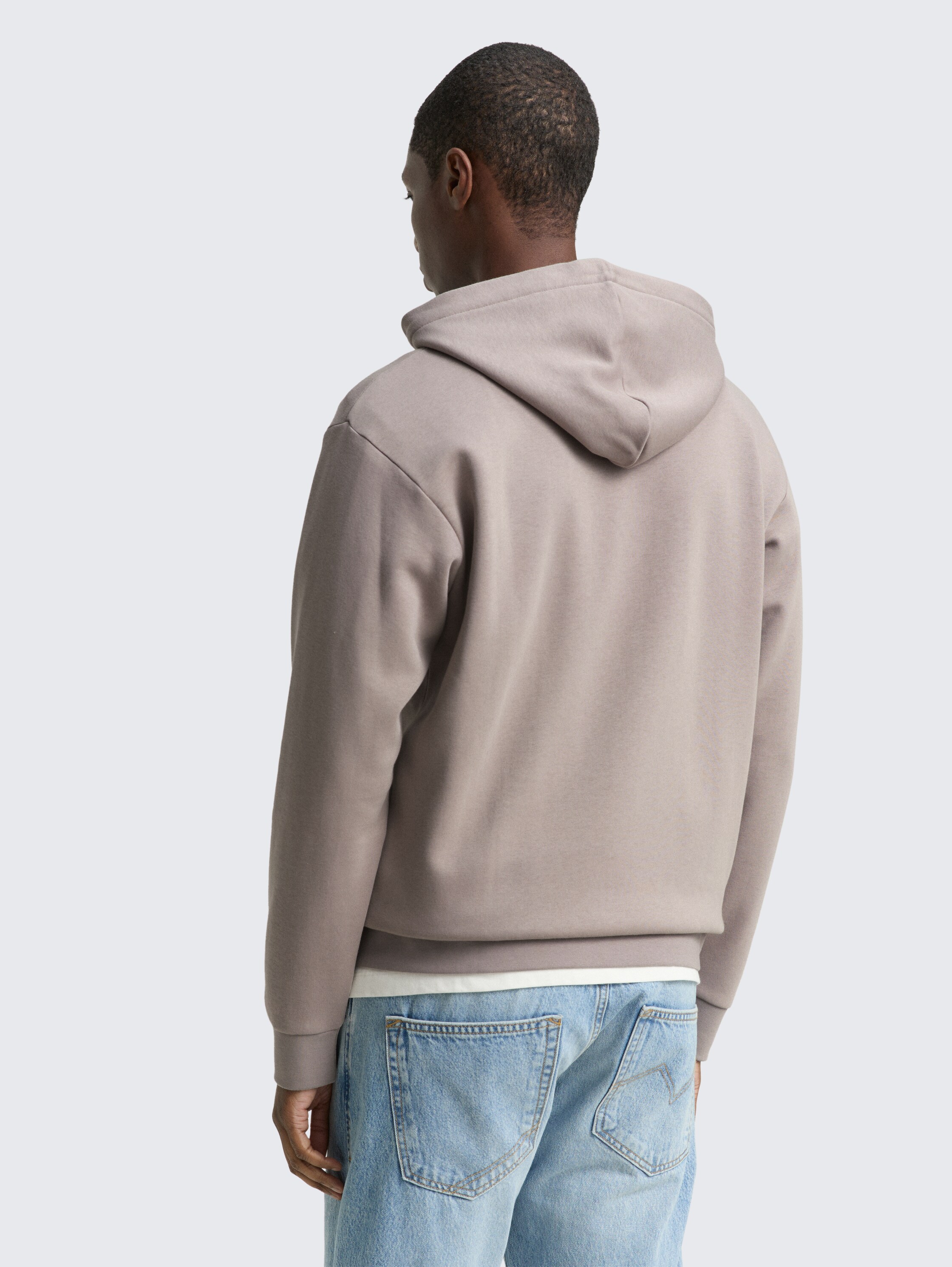 Hoodie sweatshirt jacket with logo print - satellite - 