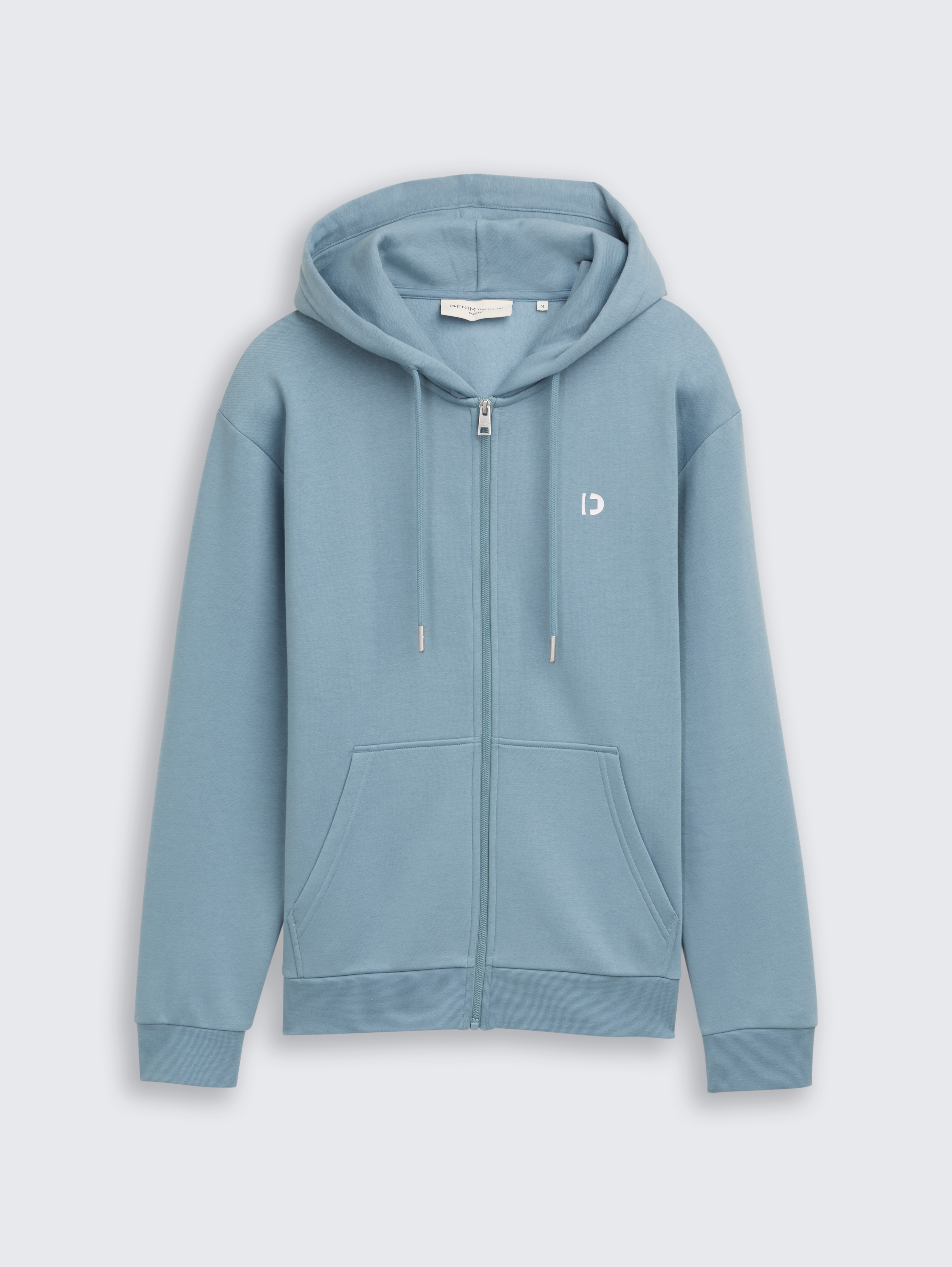 Hoodie Sweatjacke mit Logo-Print von Denim Male, citadel blue