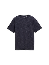 Nicht ausgewählt, T-Shirt in Melange-Optik mit Brusttasche von , blau