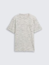 T-Shirt in Melange-Optik mit Brusttasche - gardenia white multi inject - Vorder-Produkt-Ansicht