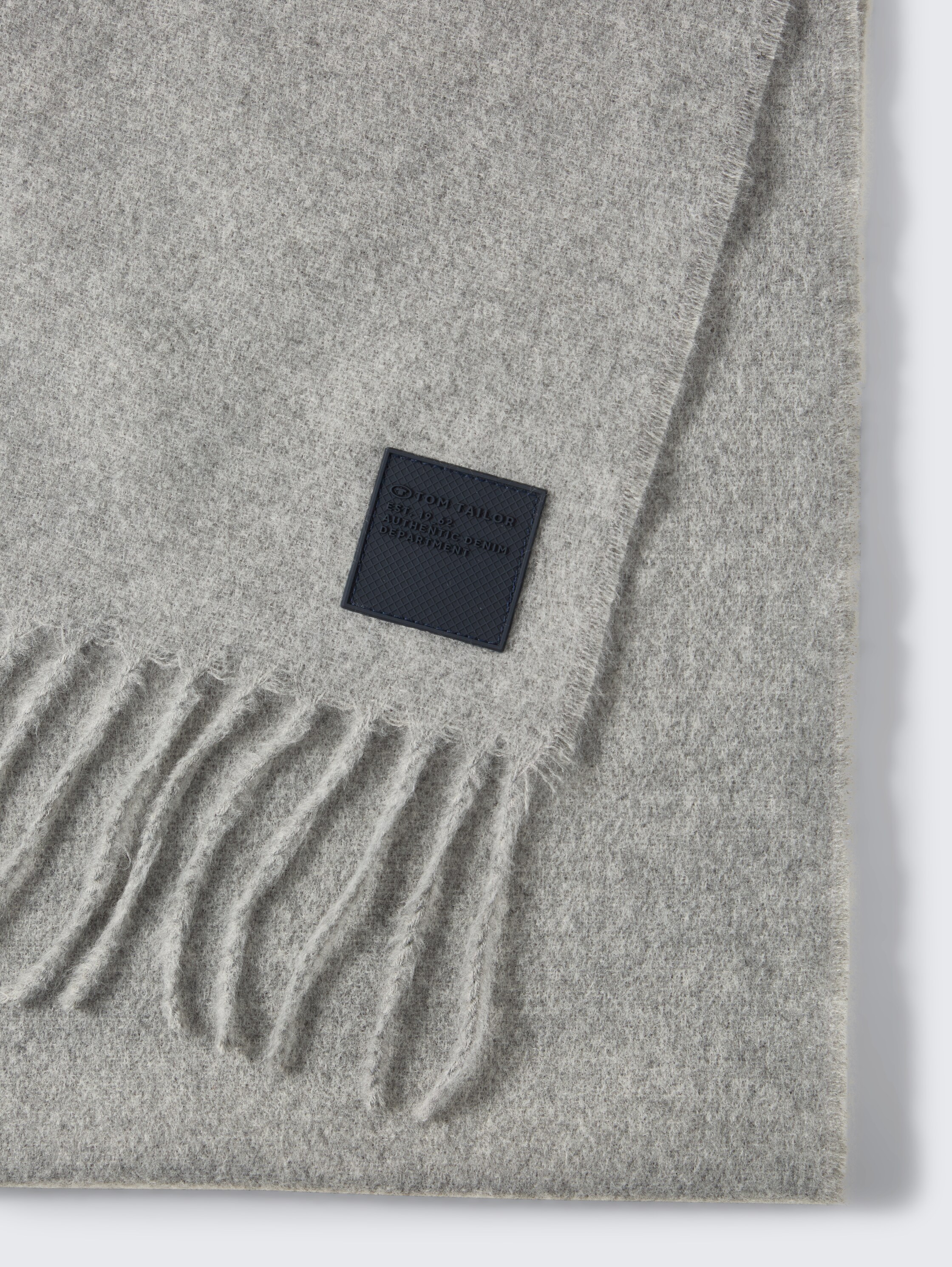 Schal mit Fransen - light_soft_grey_melange - 