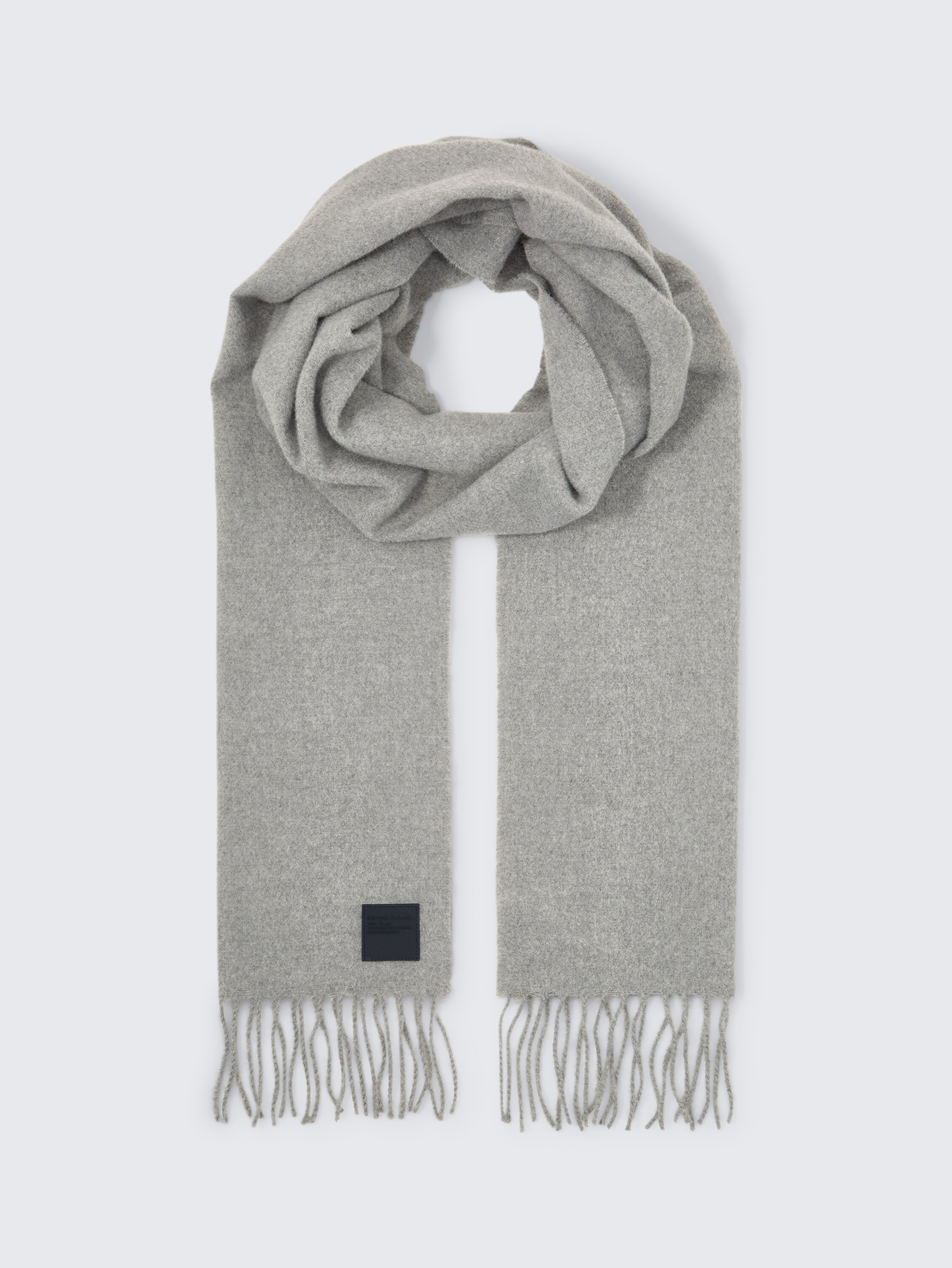 Schal mit Fransen - light_soft_grey_melange - 