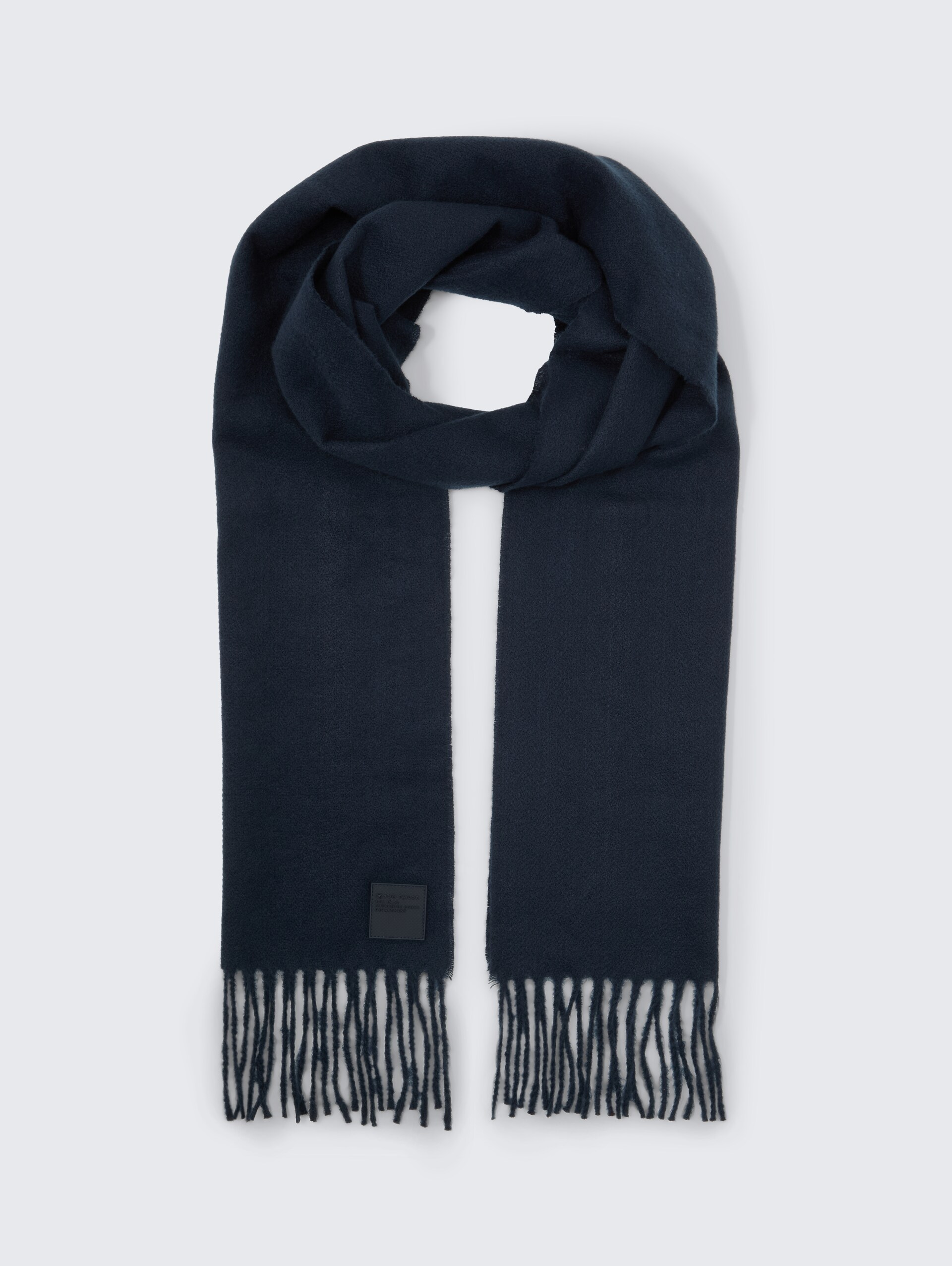 Schal mit Fransen - sky captain blue white melange - Vorder-Produkt-Ansicht
