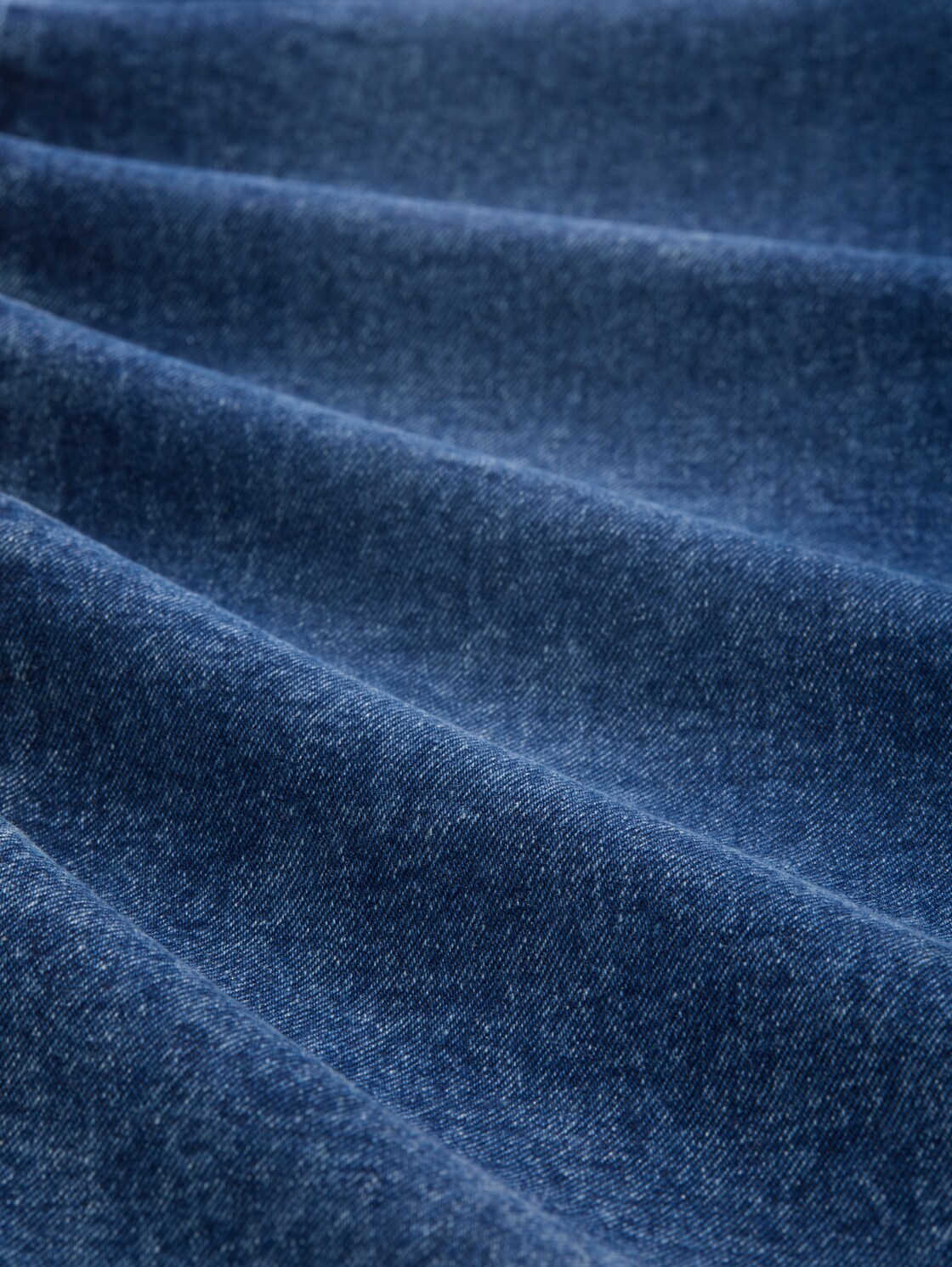 TTLINLEY MOM High Waist Ankle Jeans - Used Dark Stone Blue Denim - Material-Ansicht