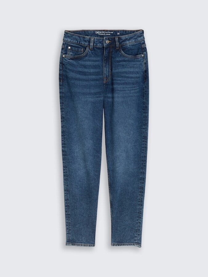 TTLINLEY MOM High Waist Ankle Jeans door Denim Female, Used Dark Stone Blue Denim