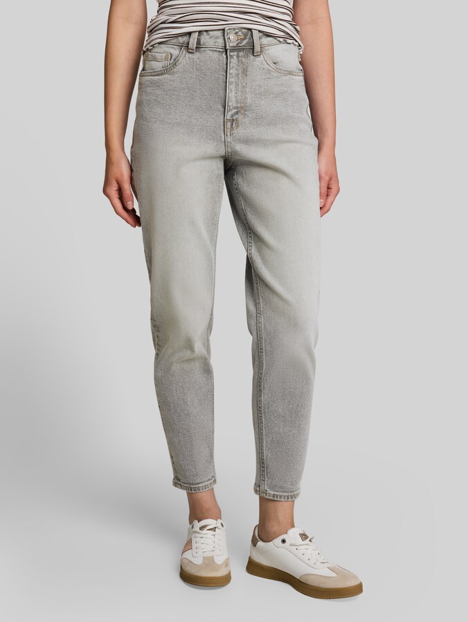 TTLINLEY MOM High Waist Ankle Jeans von Denim Female, used light stone grey denim