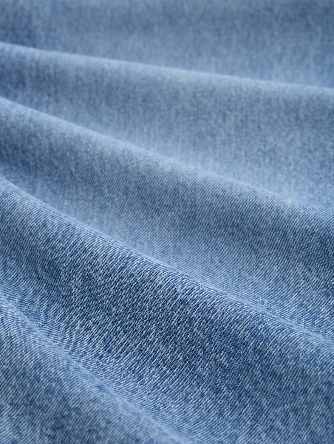 TTADEA BARREL Jeans mit Gürtel - Used Mid Stone Blue Denim - Material-Ansicht