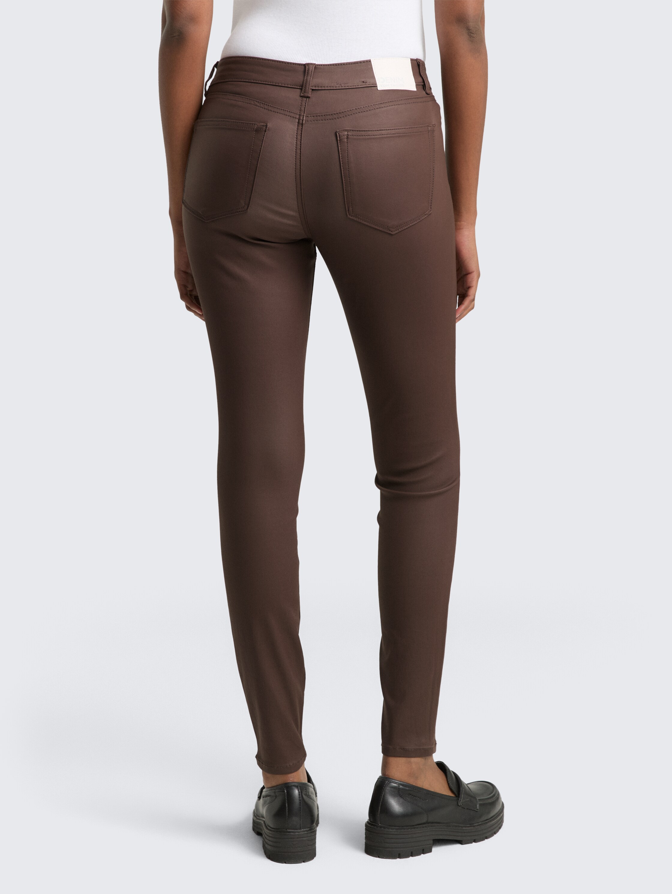 Coated TTNELA SKINNY jeans - brown_coated_denim - 