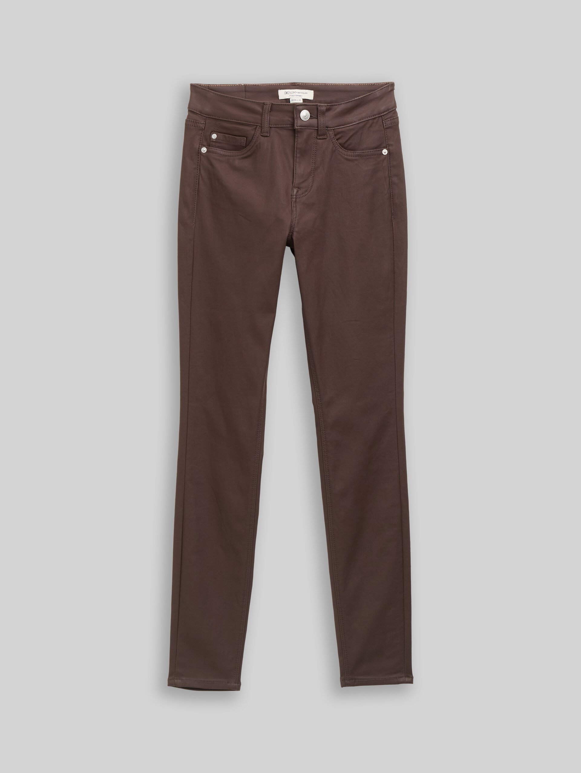 Coated TTNELA SKINNY jeans - brown coated denim - Front product view