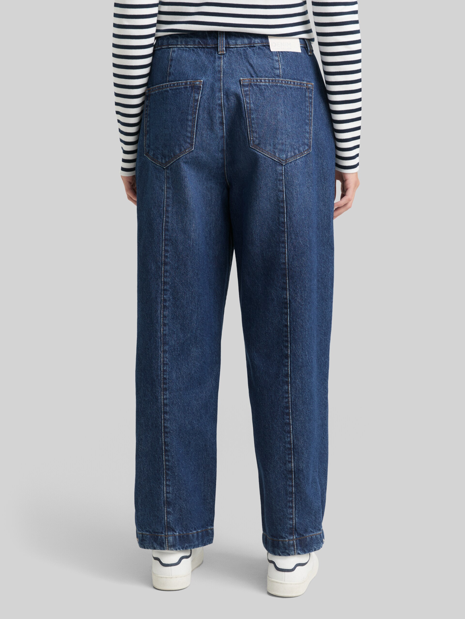 TTADEA BARREL Jean à ouverture de jambe ajustable - Clean Dark Stone Blue Denim - Découpe Vue arrière du modèle
