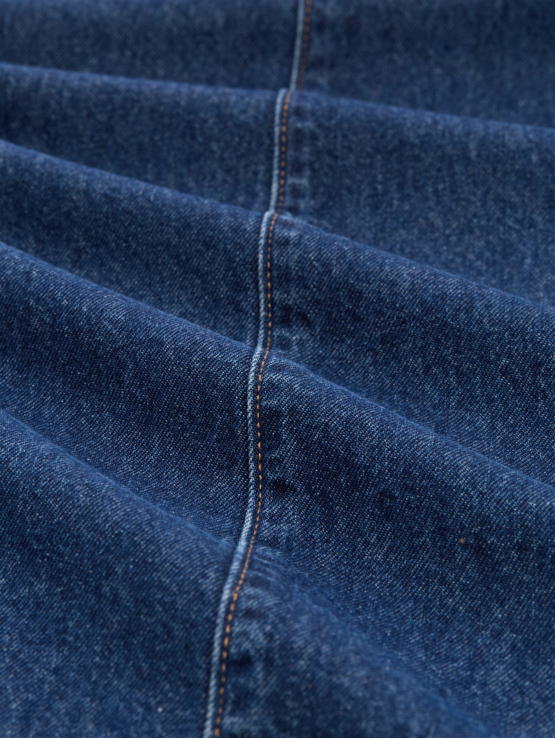 TTADEA BARREL Jean à ouverture de jambe ajustable - Clean Dark Stone Blue Denim - Vue de la matière