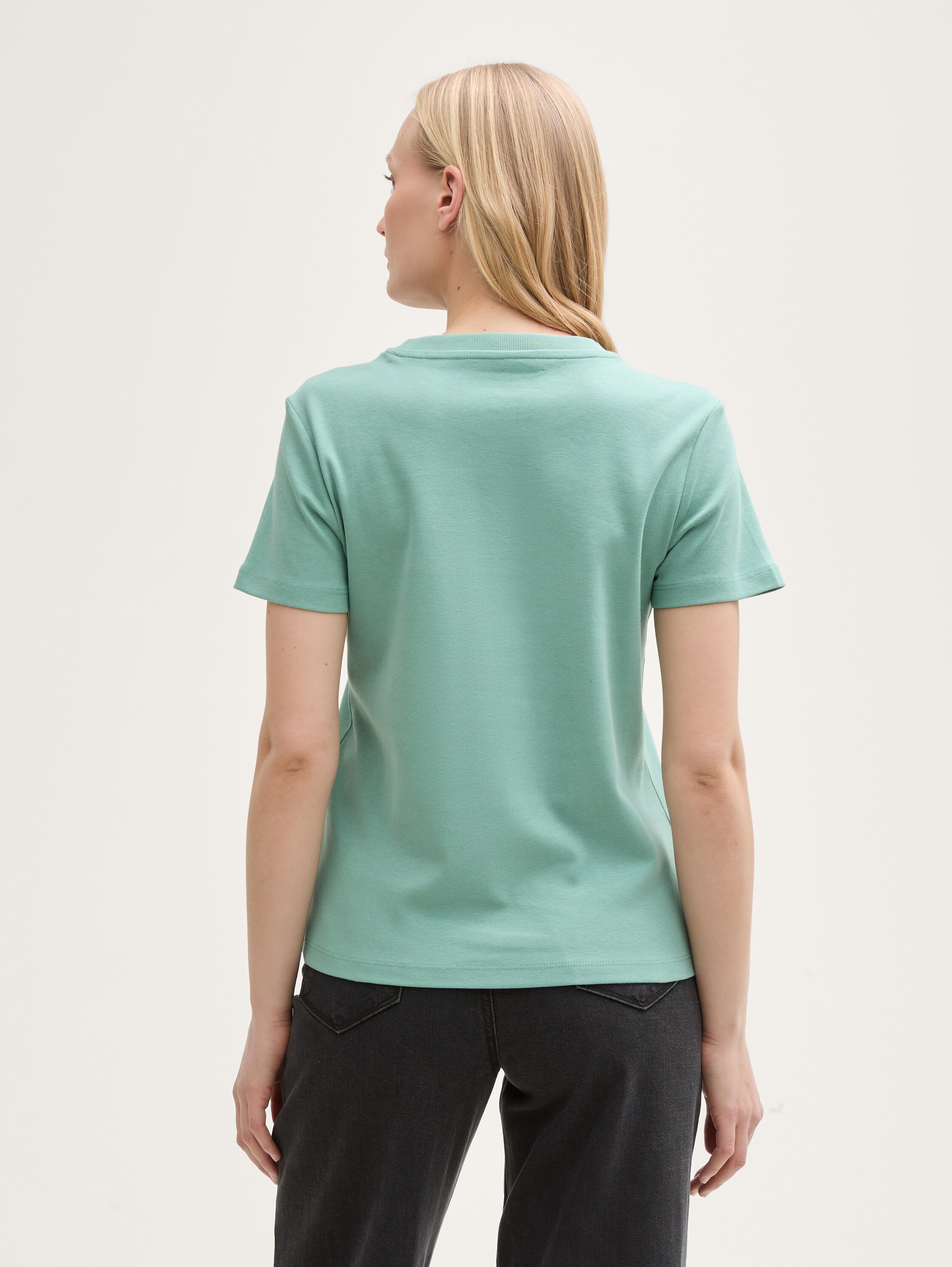 T-Shirt mit Rundhalsausschnitt - faded_green - 