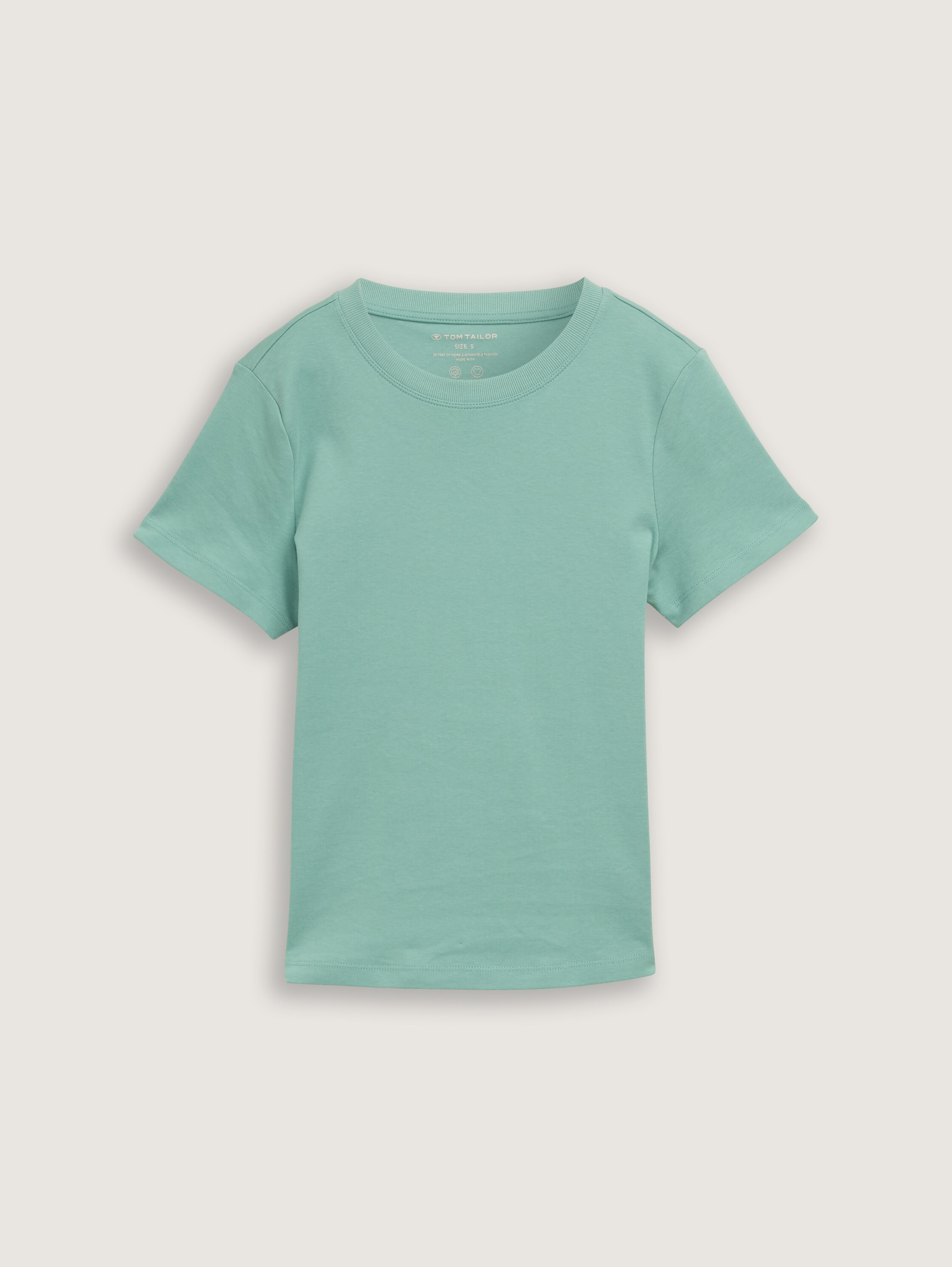 T-Shirt mit Rundhalsausschnitt - faded_green - 