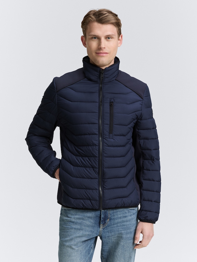 Lightweight hybrid quilted jacket by Men, sky captain blue