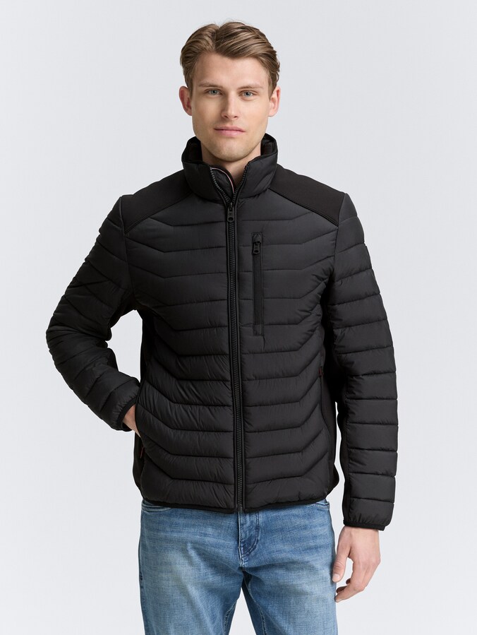 Lightweight hybrid quilted jacket by Men, Black