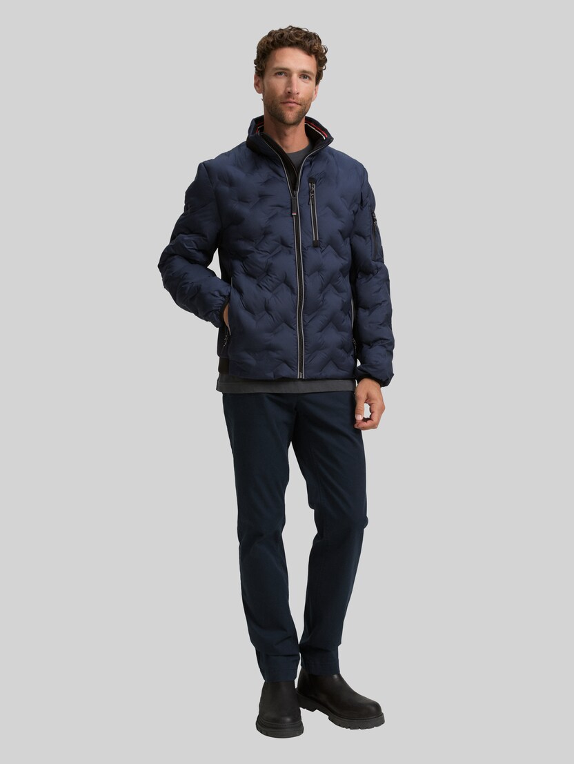 Hybrid Steppjacke mit verstaubarer Kapuze von Men, sky captain blue