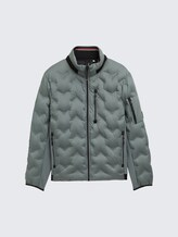 Hybrid Steppjacke mit verstaubarer Kapuze - washed jasper green - Vorder-Produkt-Ansicht