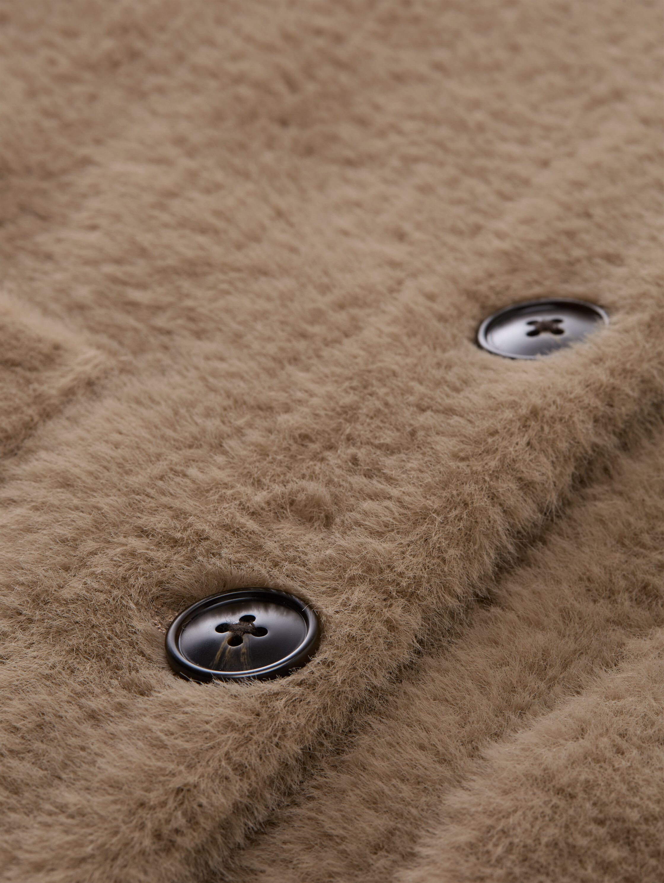 Fake Fur Jacke mit Taschen - soft_taupe_grey - 