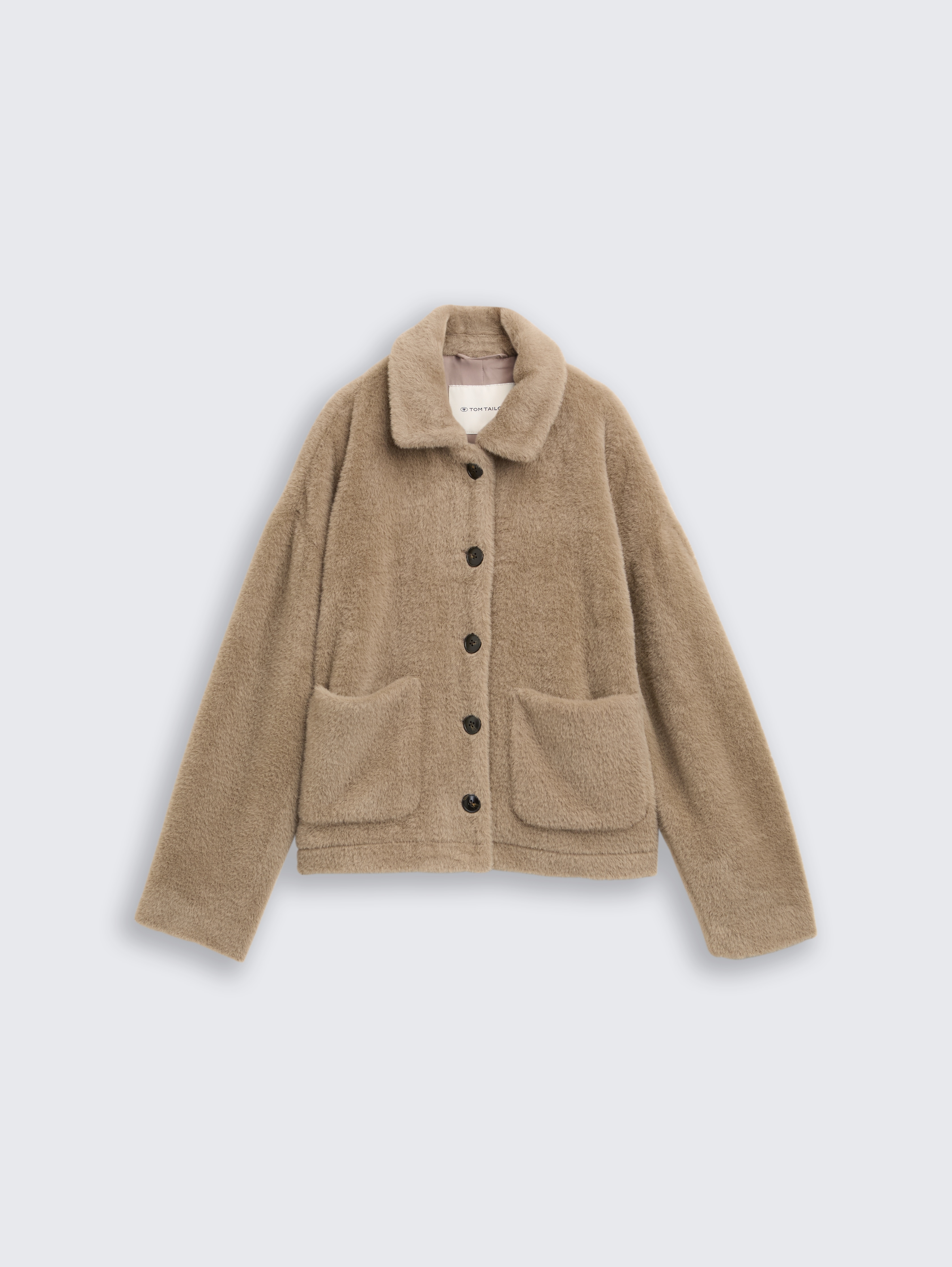 Teddy Jacke mit Taschen von Women, soft taupe grey