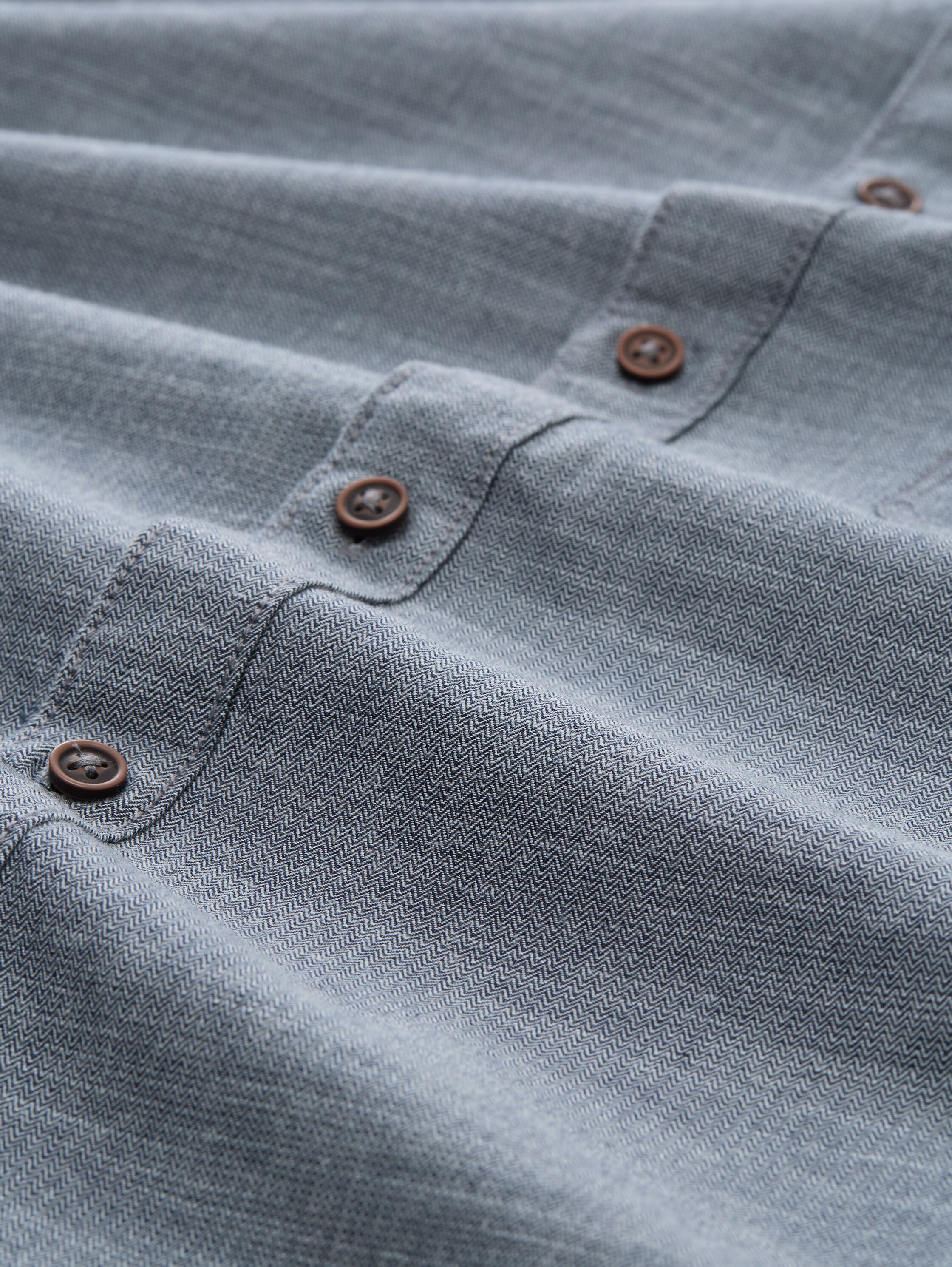 Plus Size - Kurzarmhemd mit Brusttasche - sky_captain_zigzag_structure - 