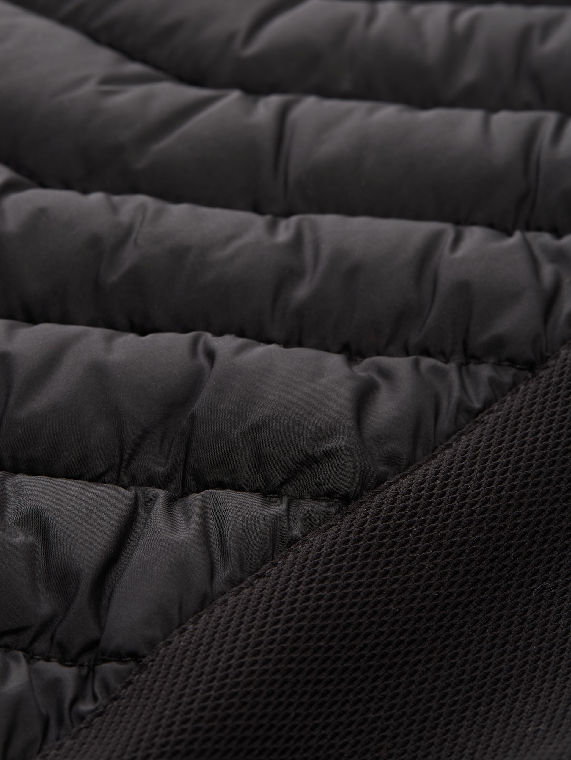 Plus Size - Hybrid Lightweight Steppjacke mit Stehkragen - Black - Produkt-Detail-Ansicht