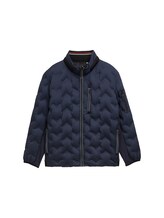 Nicht ausgewählt, Plus Size - Hybrid Lightweight Steppjacke mit verstaubarer Kapuze von , blau