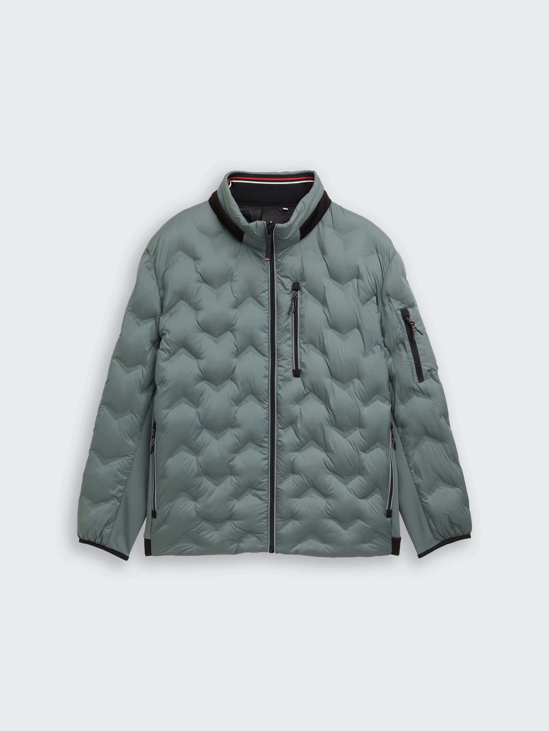 Plus Size - Veste matelassée hybride légère avec capuche escamotable - washed_jasper_green - 