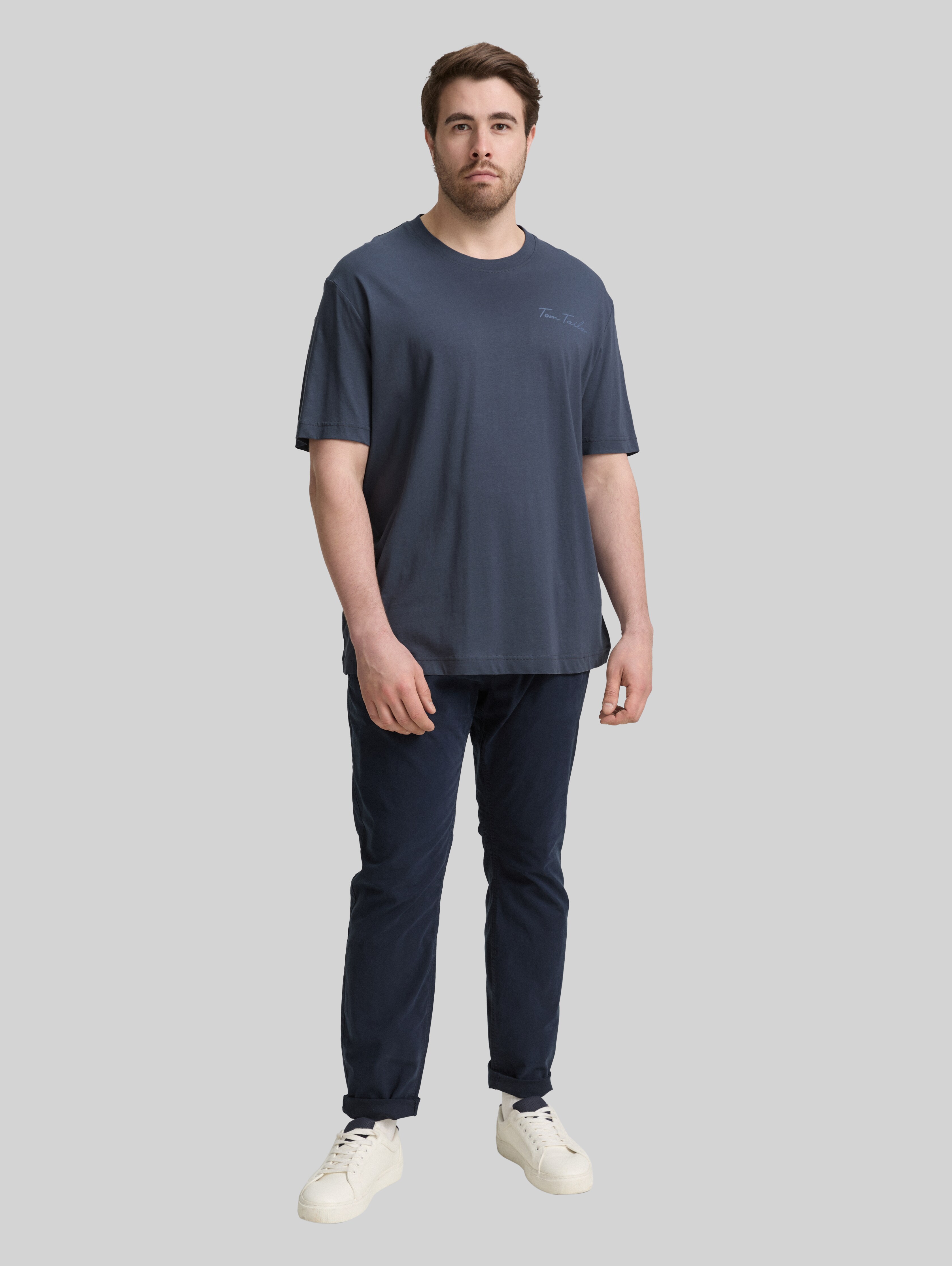 TOM TAILOR Damen Plussize T-Shirt – Lockeres Basic Mit Blumenprint, Kurzärmlig & Weich