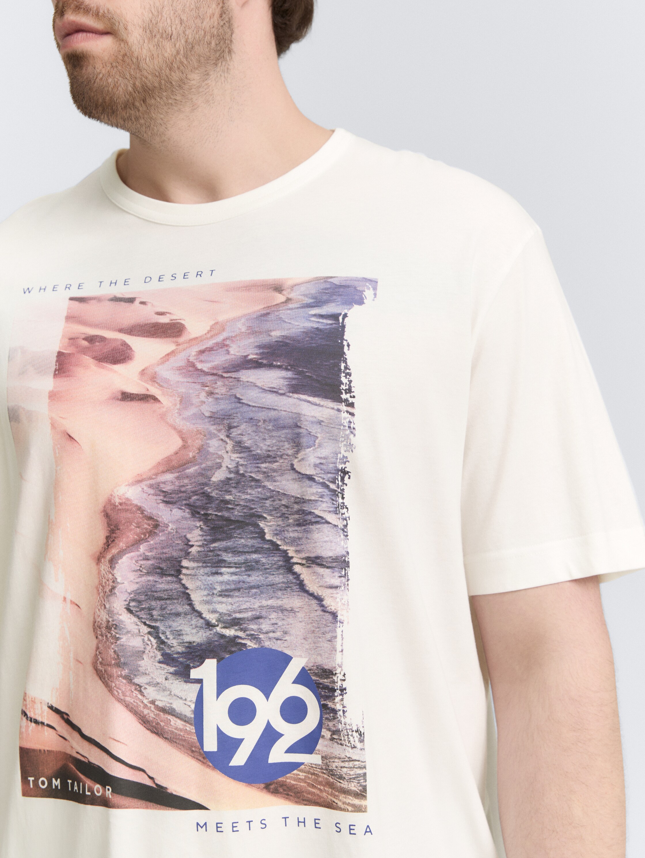 Plus Size - T-Shirt mit Foto-Print - off_white_1 - 