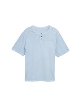 Selected, Plus Size - Henley T-shirt with print by Tom Tailor, blue