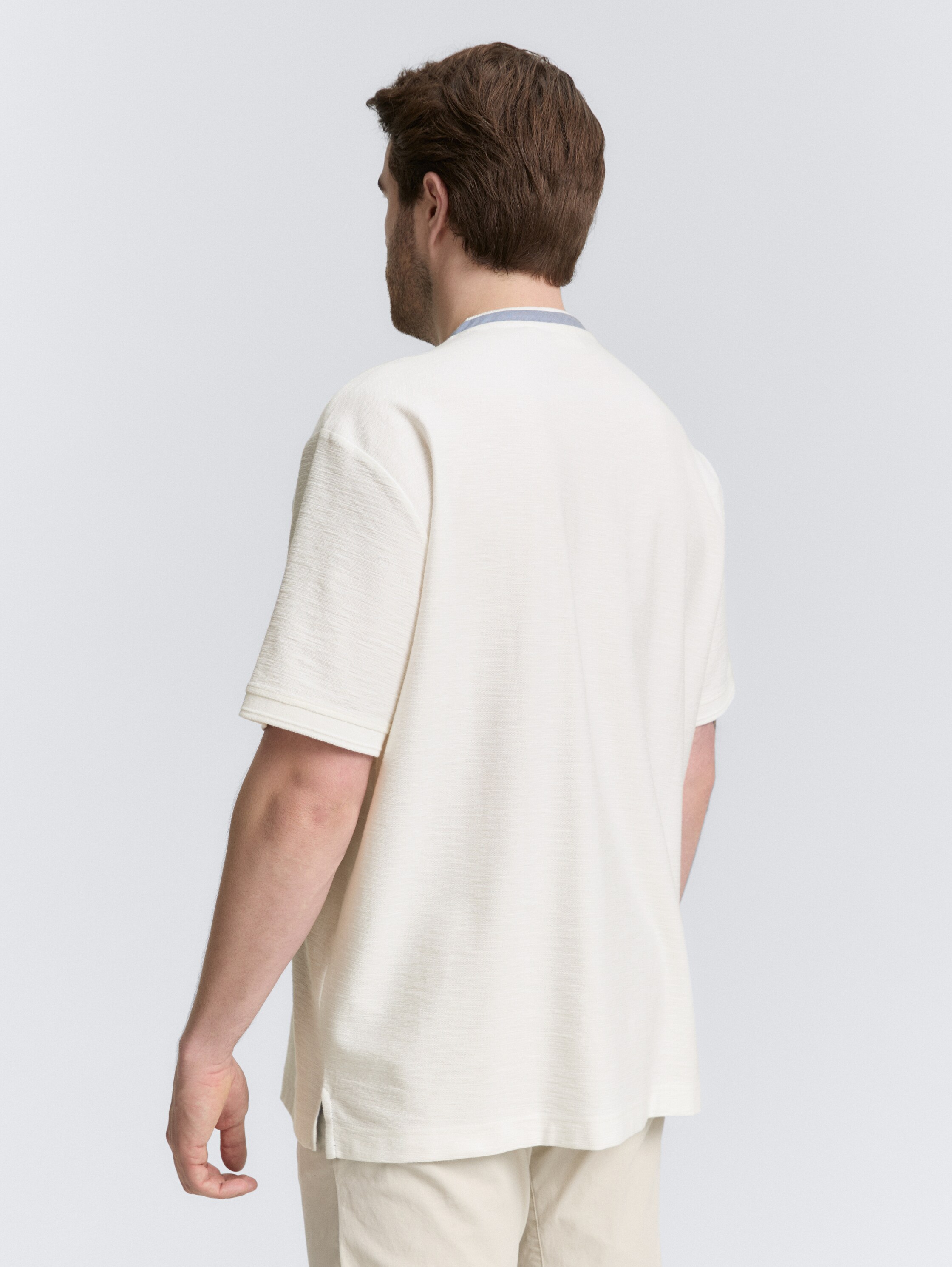 Plus Size - Poloshirt mit Stehkragen - off_white_1 - 