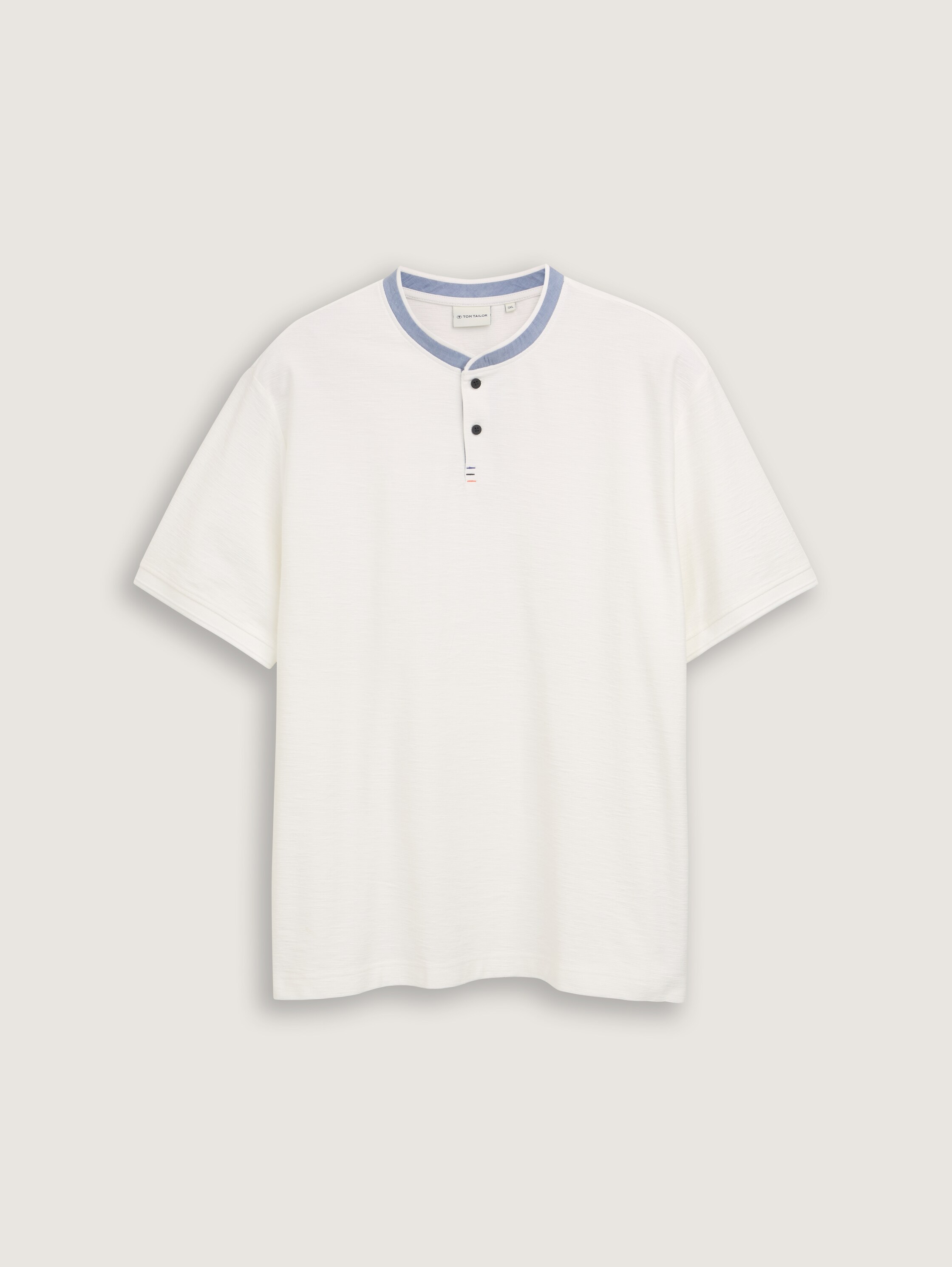 Plus Size - Poloshirt mit Stehkragen - off_white_1 - 