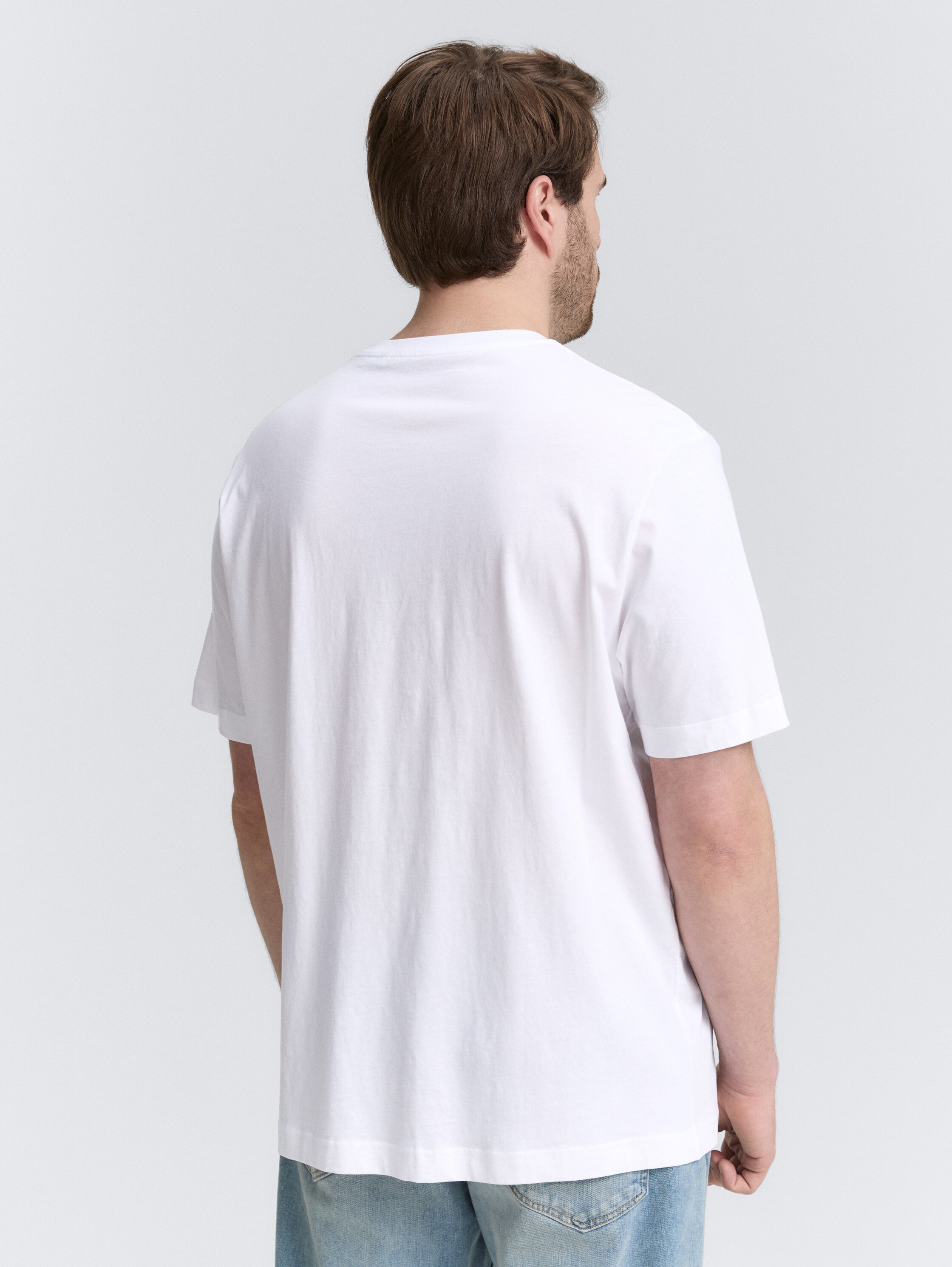 Plus Size -T-Shirt mit Print - white - 