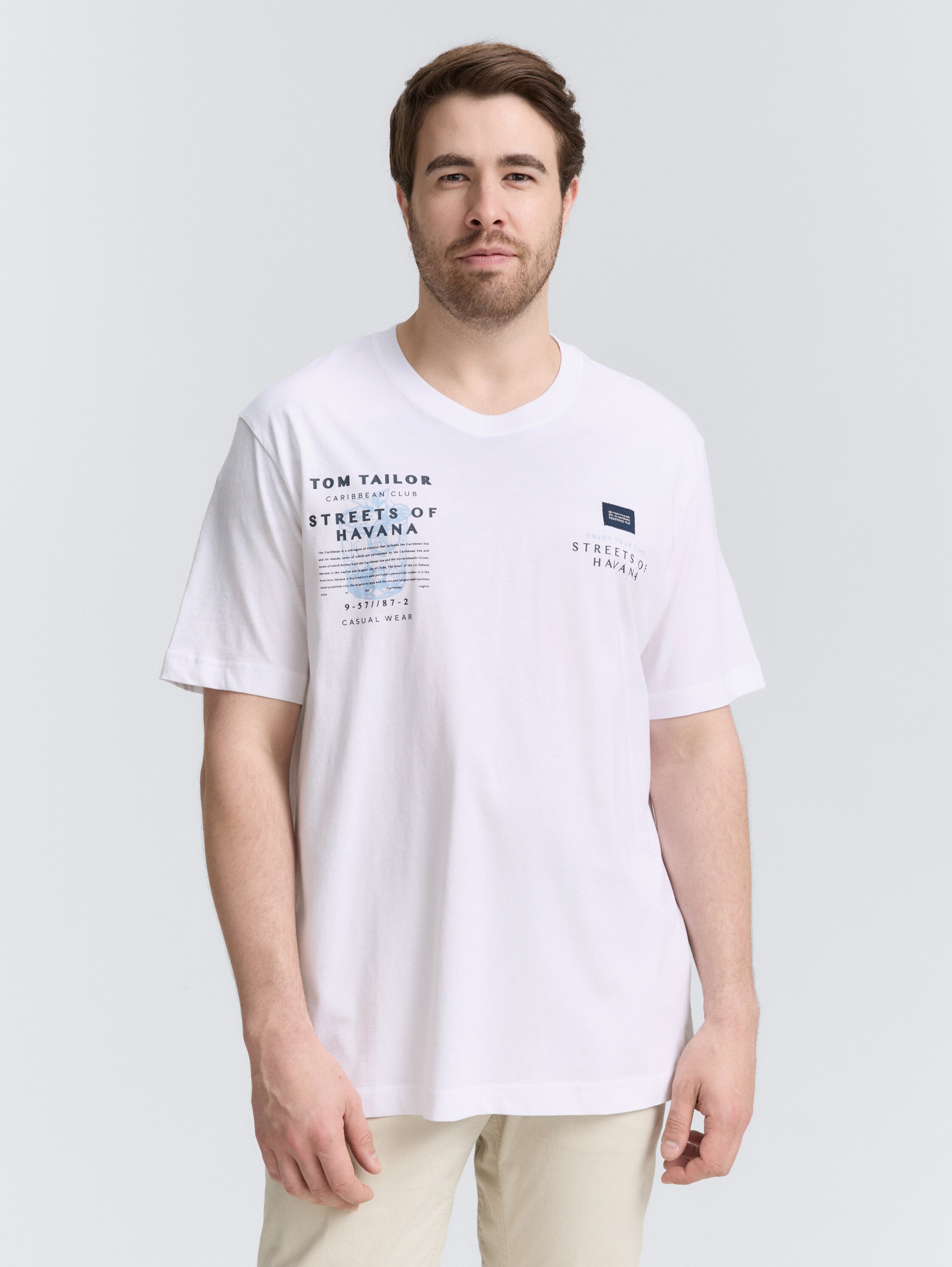 Plus Size - T-Shirt mit Print - white - 