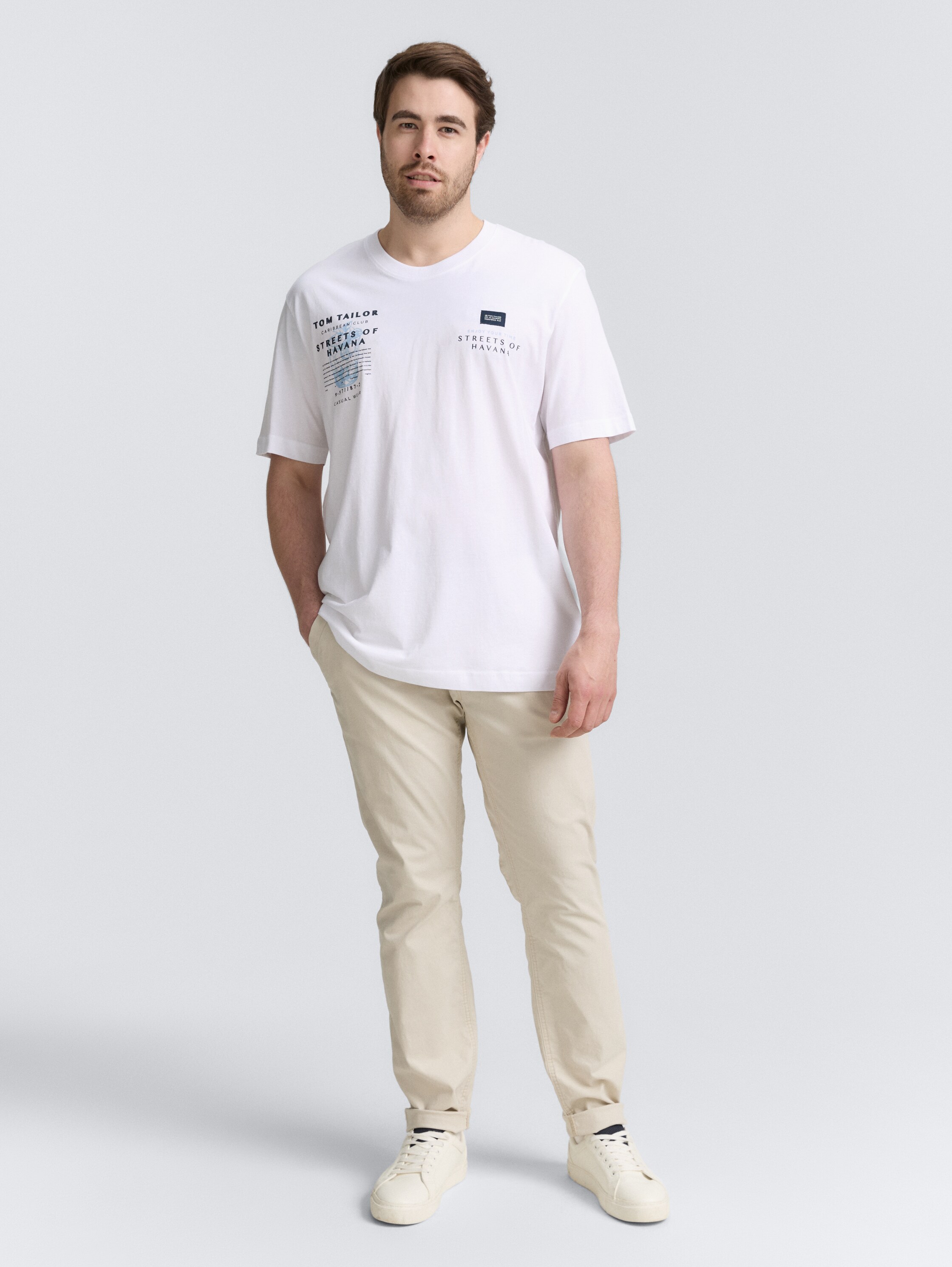 Plus Size - T-Shirt mit Print - white - 