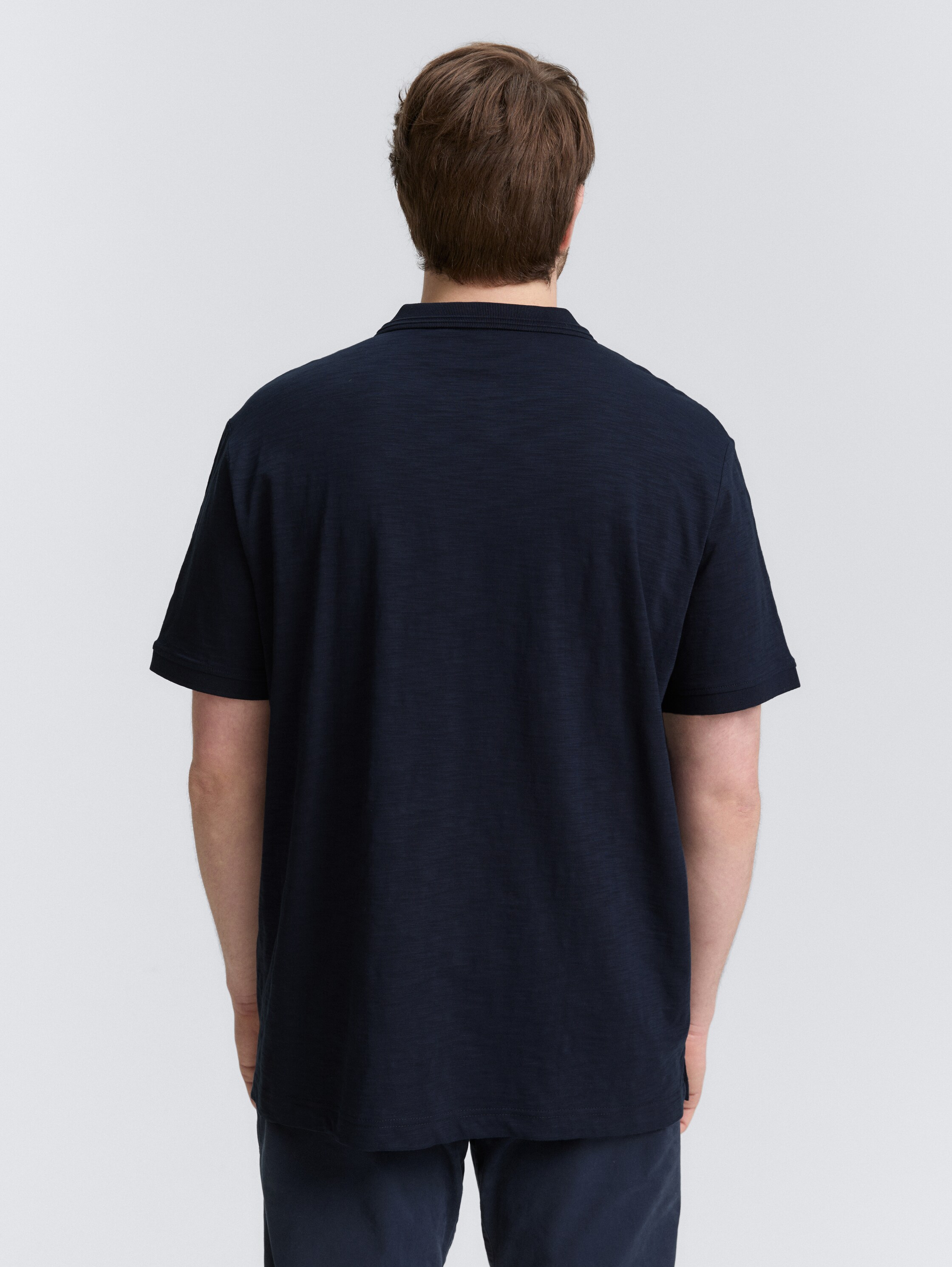 Plus Size - Poloshirt aus Baumwolle mit Print - sky_captain_blue_1 - 