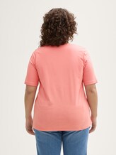 Plus Size - T-Shirt mit Print - rosewood pink - Auschnitt Model-Rückansicht