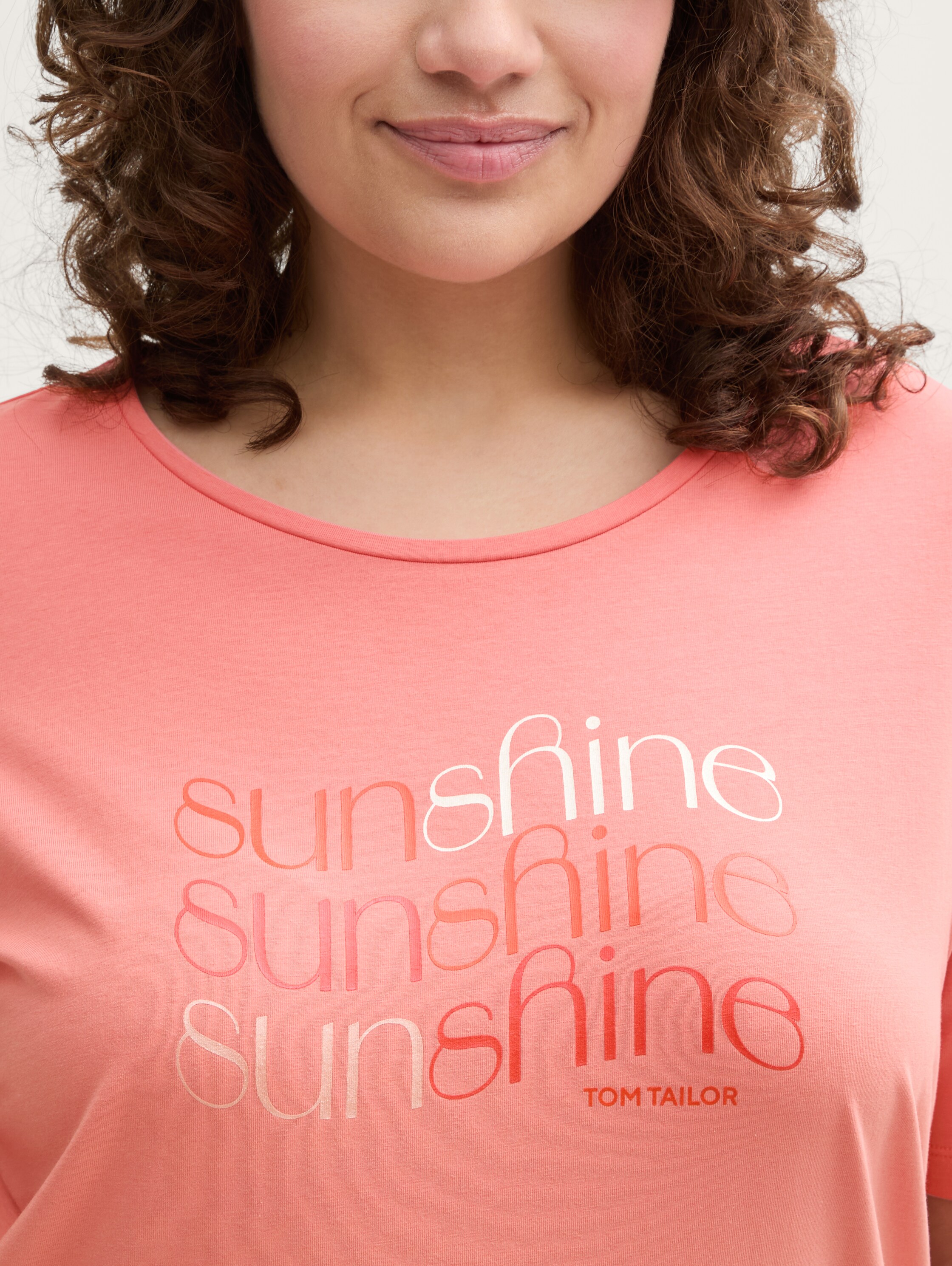 Plus Size - T-Shirt mit Print - rosewood_pink - 