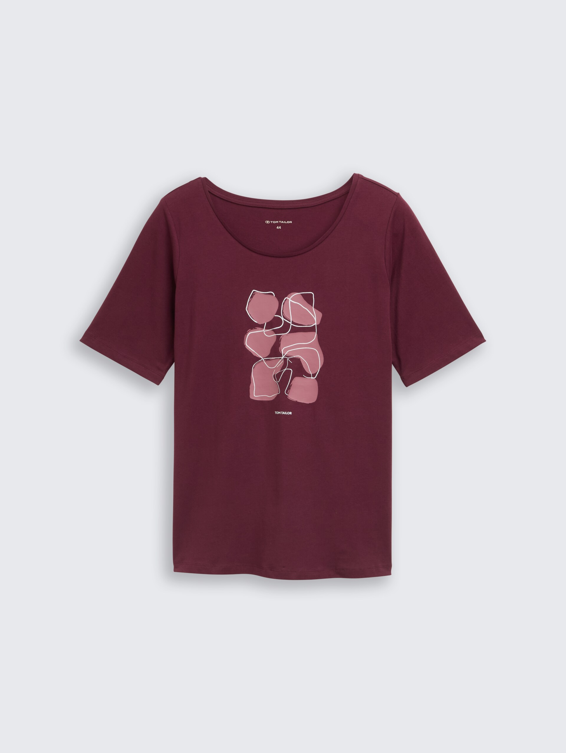 Plus Size - T-Shirt mit Print - bordeaux red - Vorder-Produkt-Ansicht