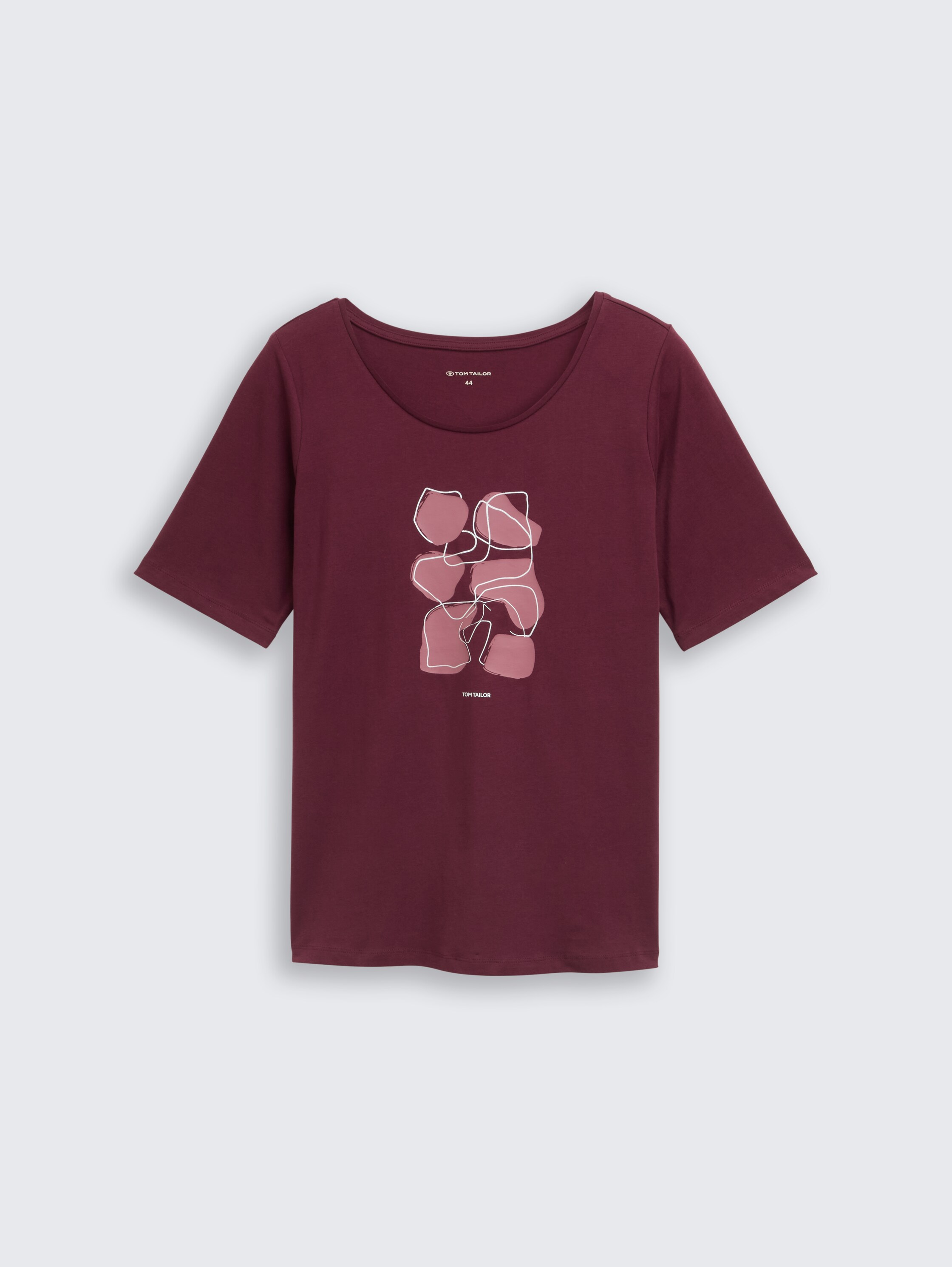 Plus Size - T-Shirt mit Print - bordeaux_red - 
