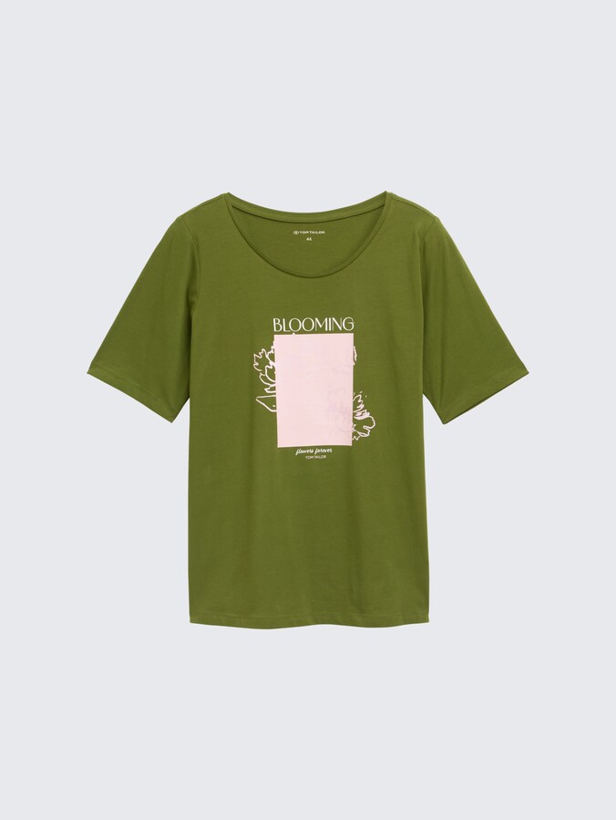 TOM TAILOR T-shirt voor dames, 37444 - Off White Green Small Stripe, XS