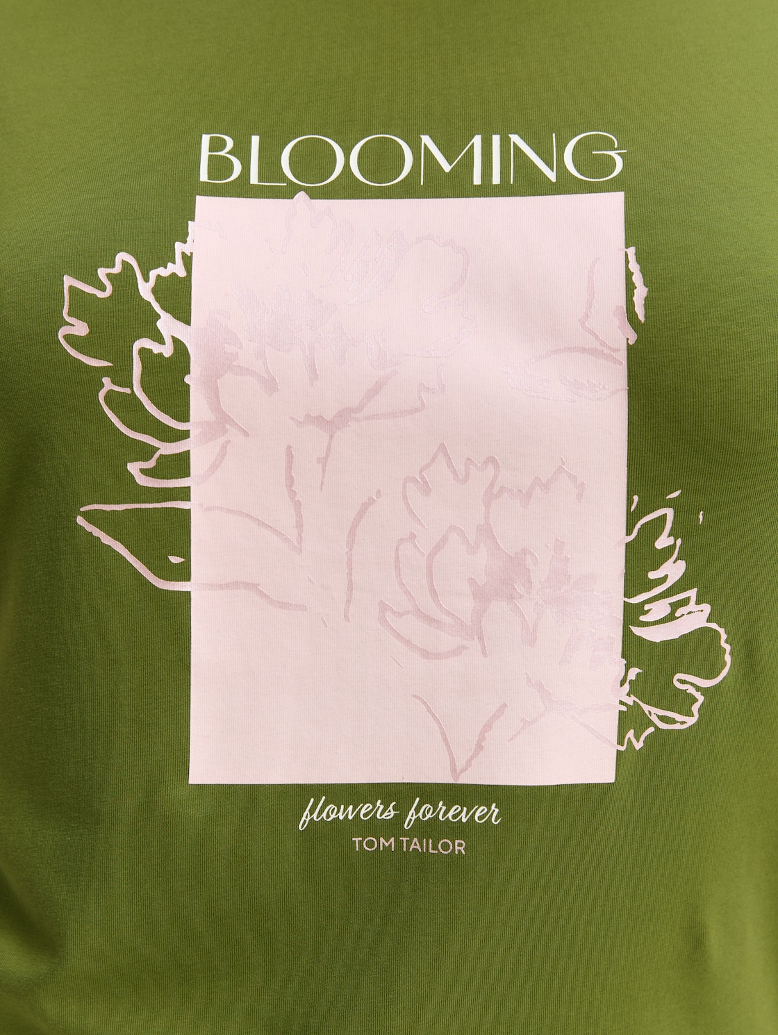 Plus Size - T-Shirt mit Print - deep ivy green - Detail-Model-Ansicht